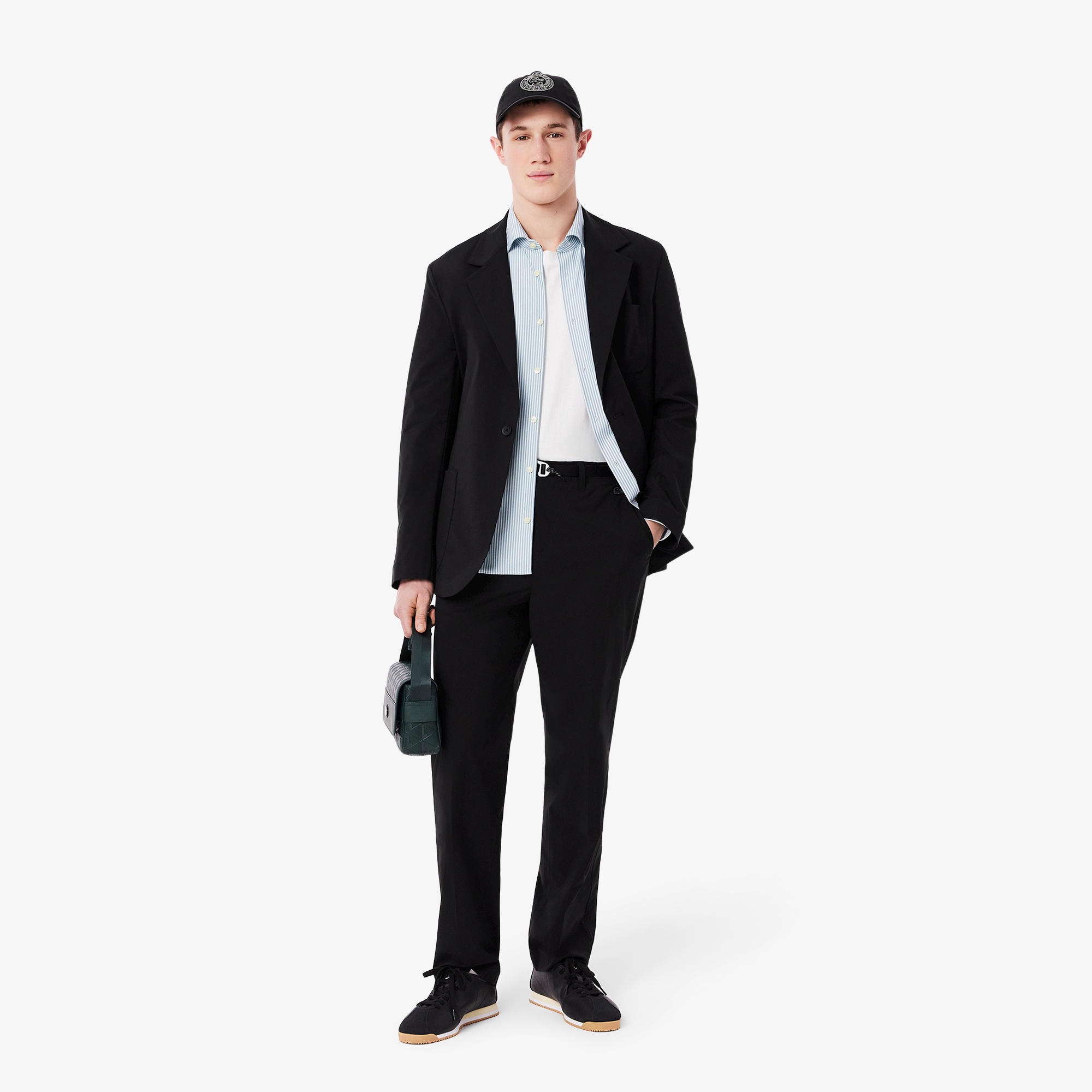 ストライプジャージシャツ