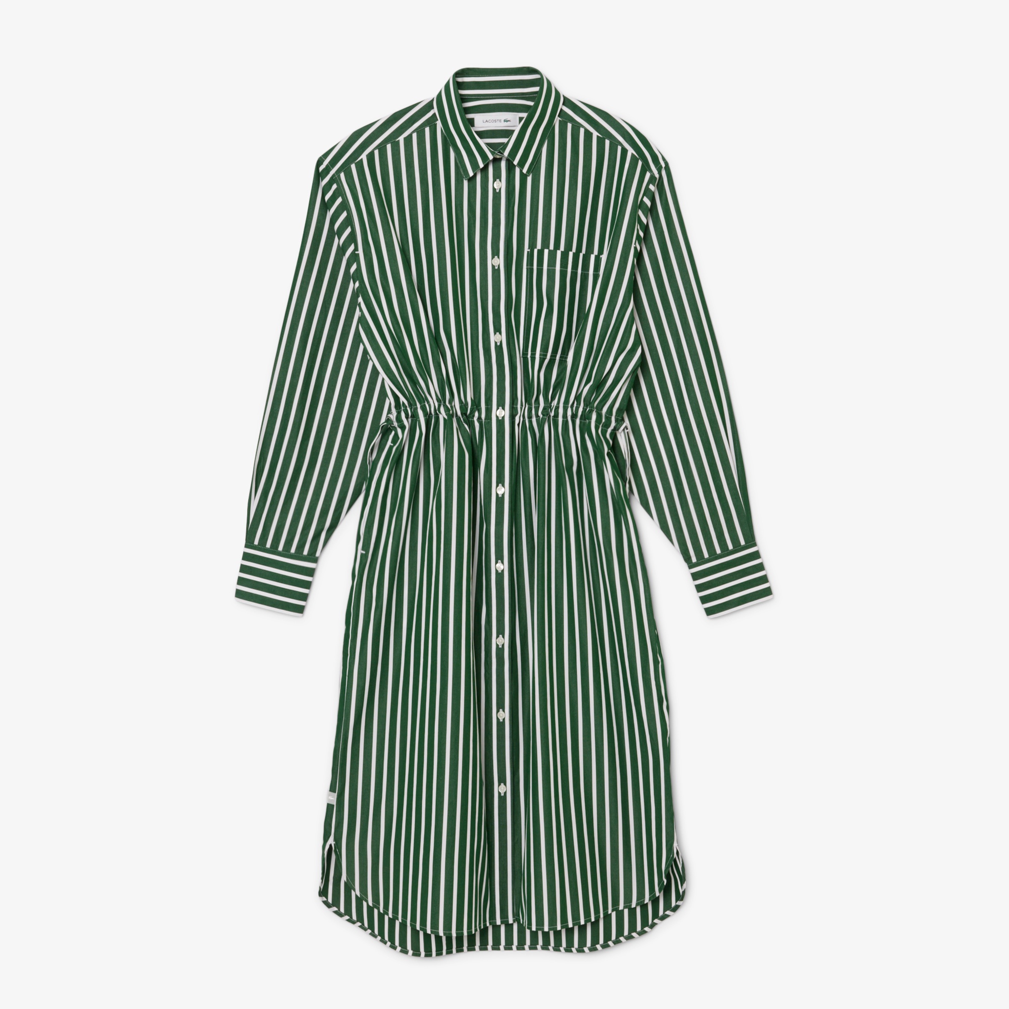 ストライプシャツドレス