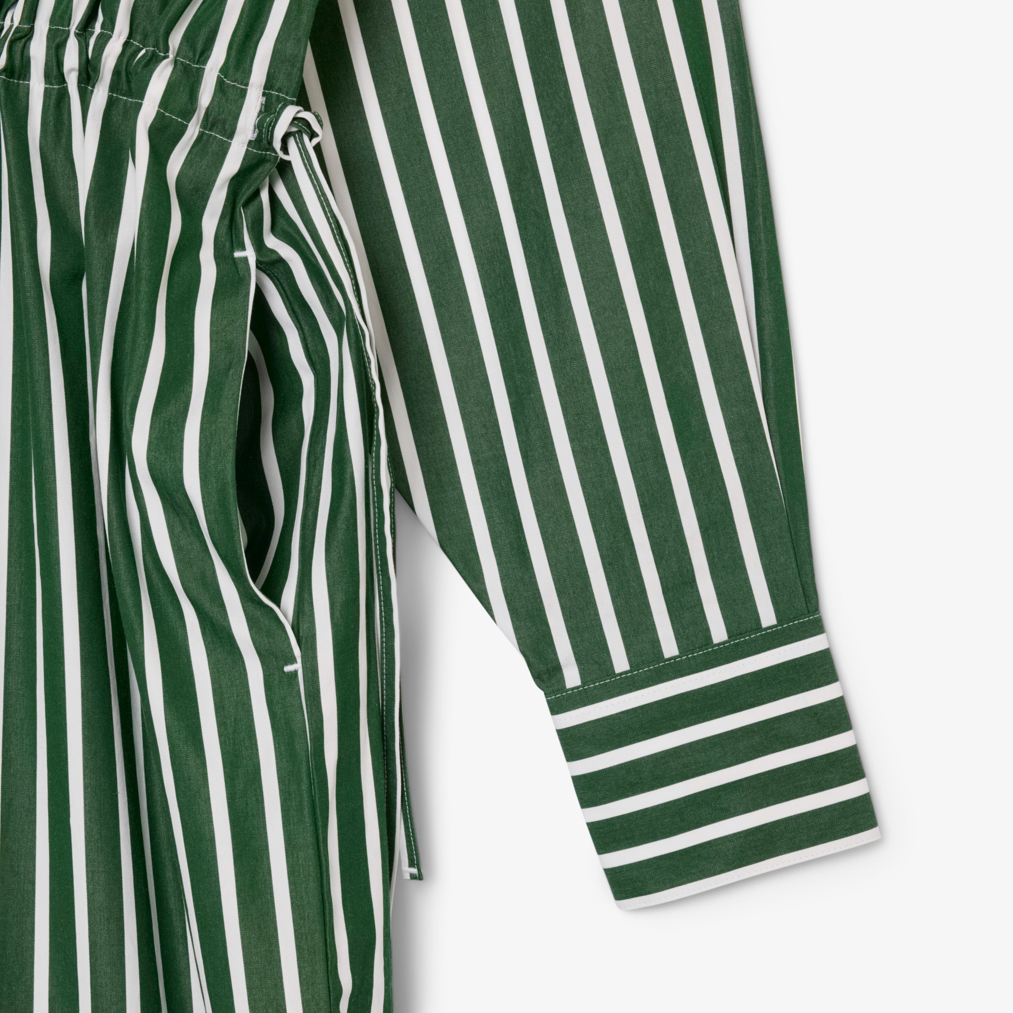 ストライプシャツドレス