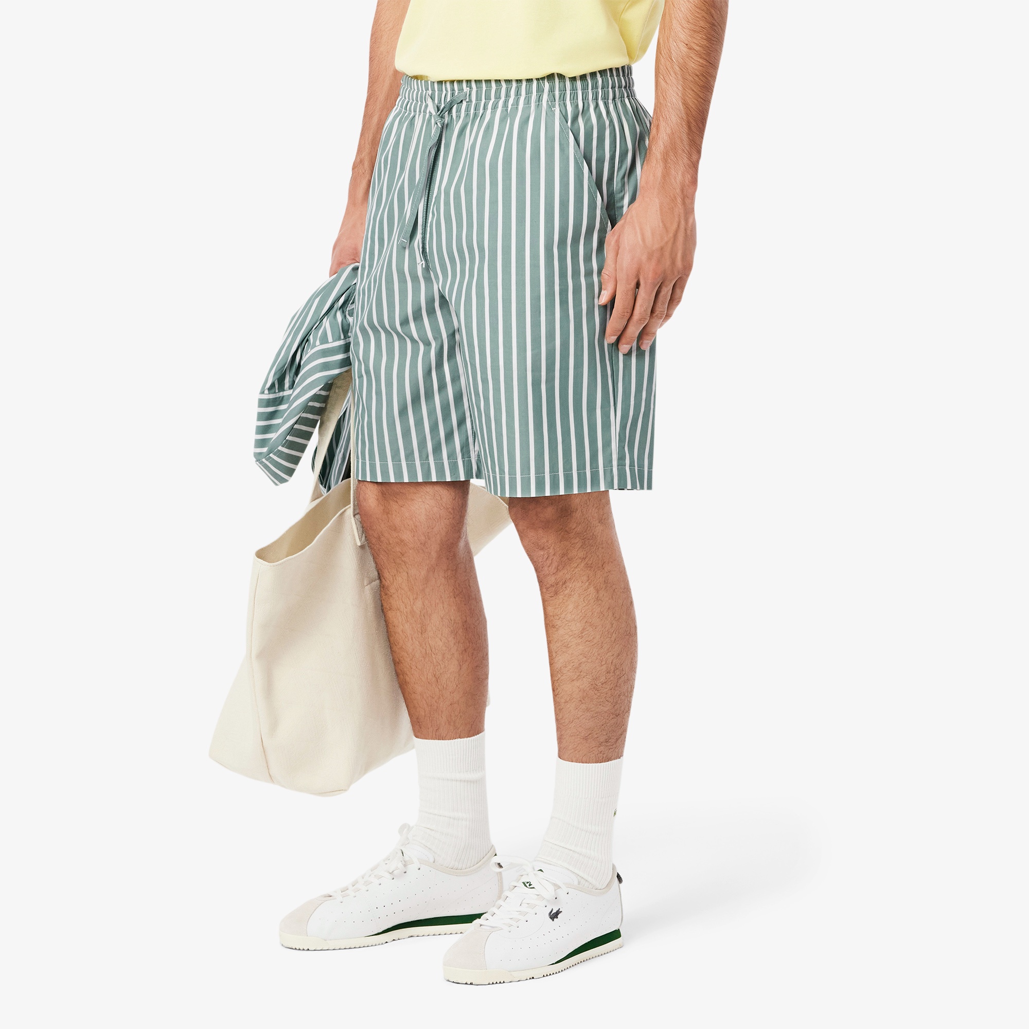 リヨセルブレンドストライプショーツ