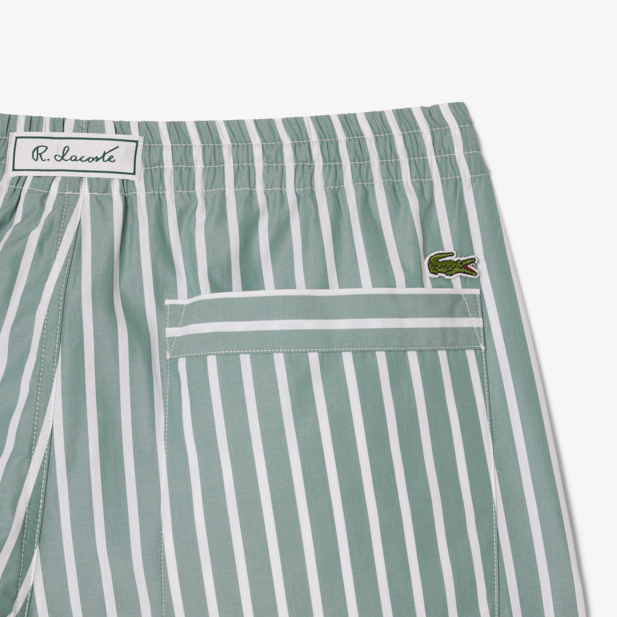 リヨセルブレンドストライプショーツ