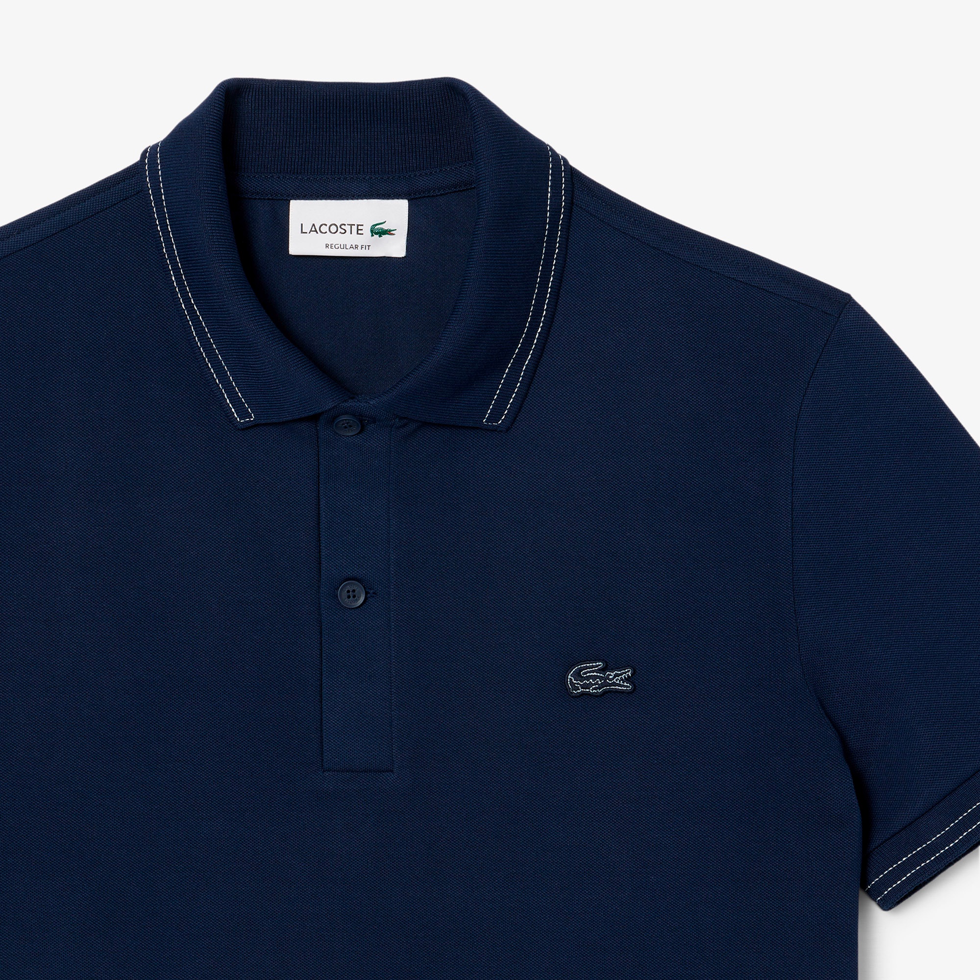 配色ステッチポロシャツ