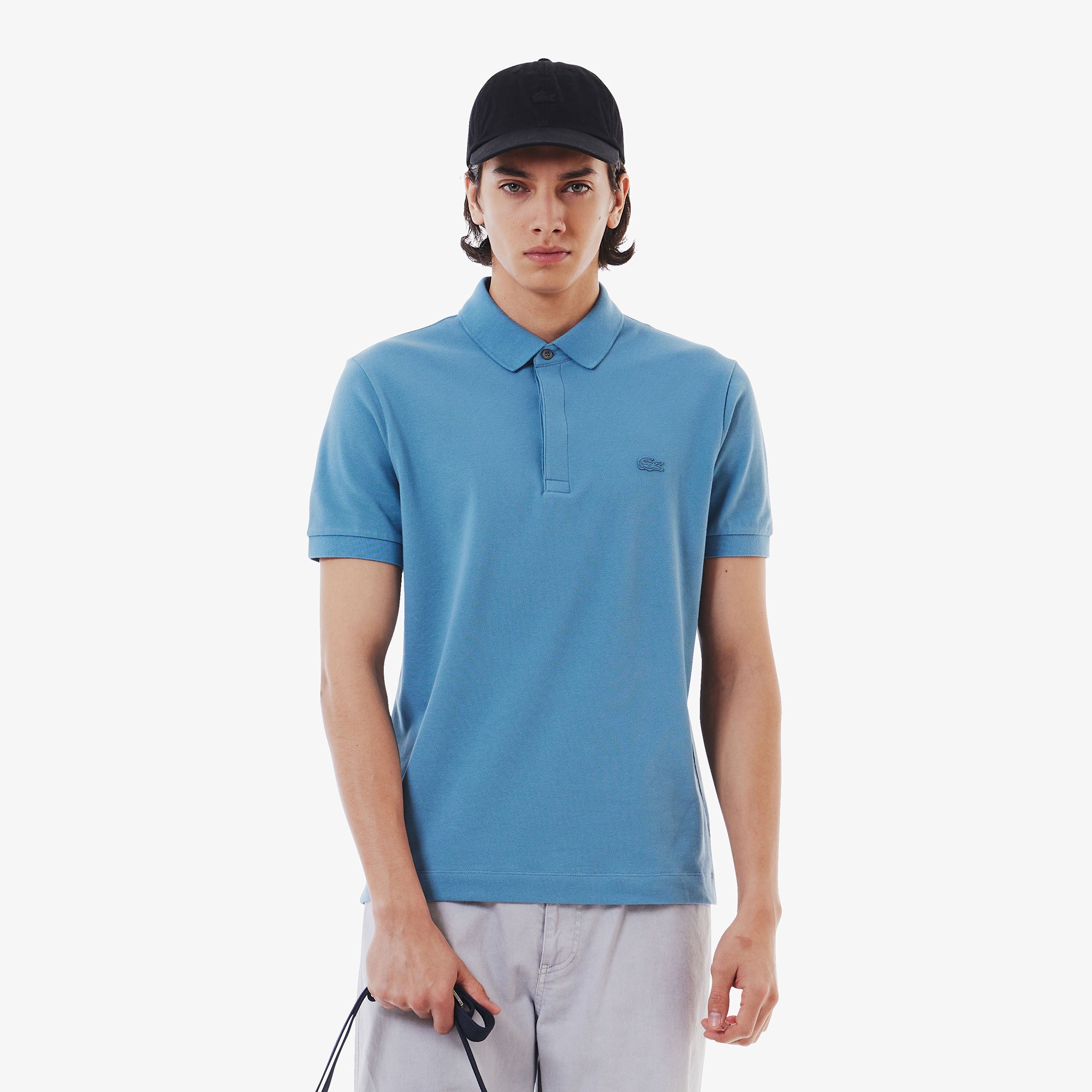 LACOSTE レギュラーフィット ポロシャツ L セール】ラコステ LACOSTE レギュラーフィットインディゴピケ