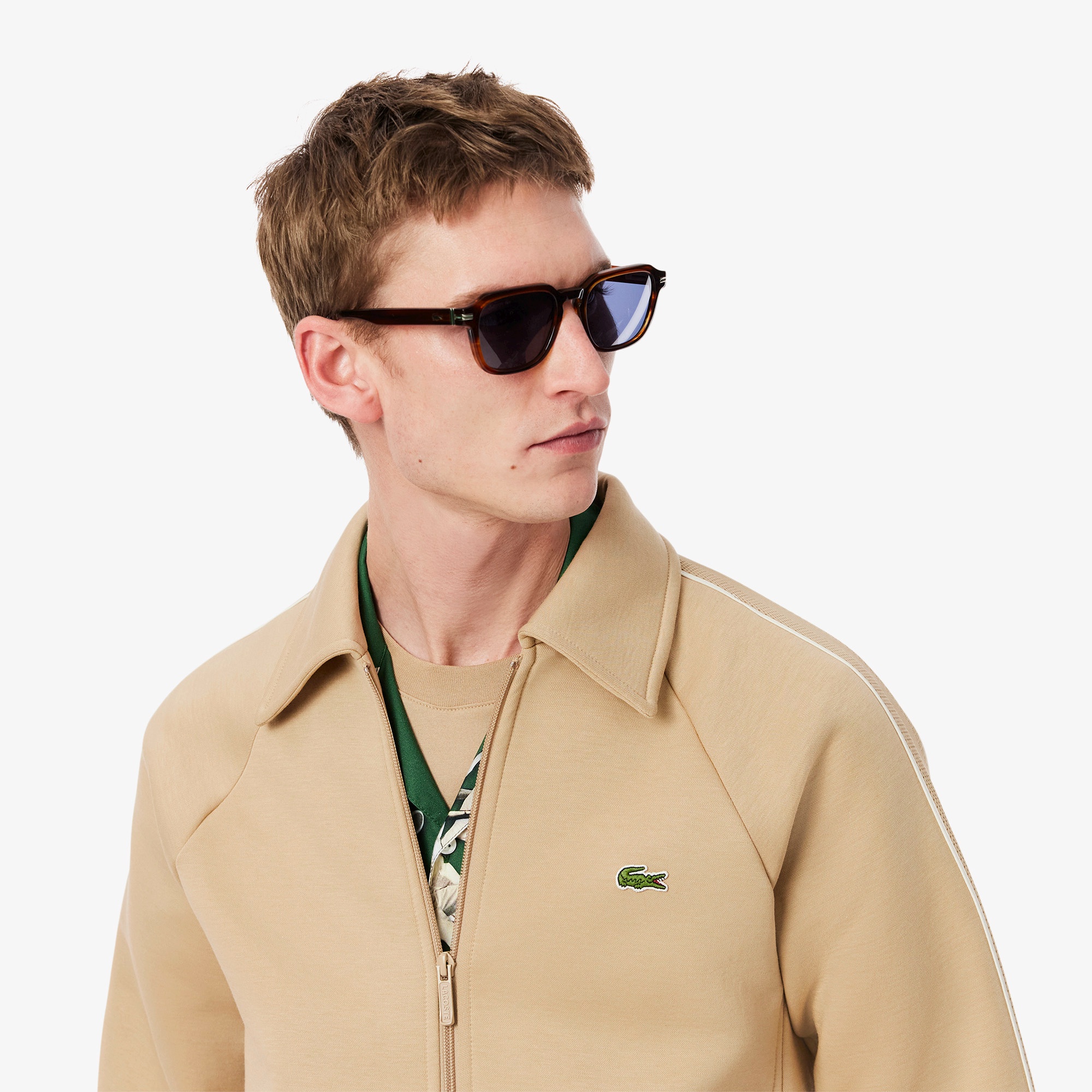 ショルダーテーピングダブルフェイススェットブルゾン