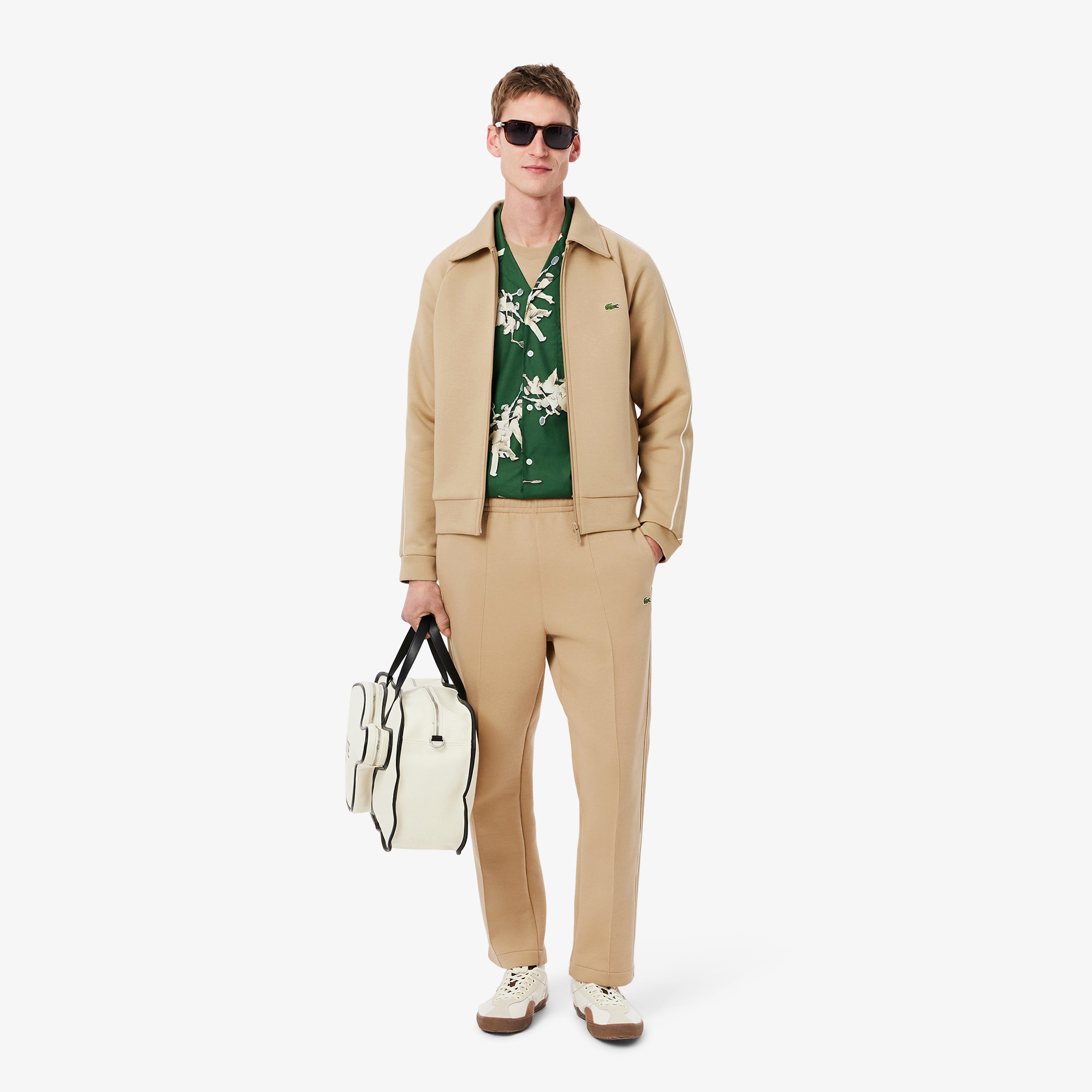 ショルダーテーピングダブルフェイススェットブルゾン