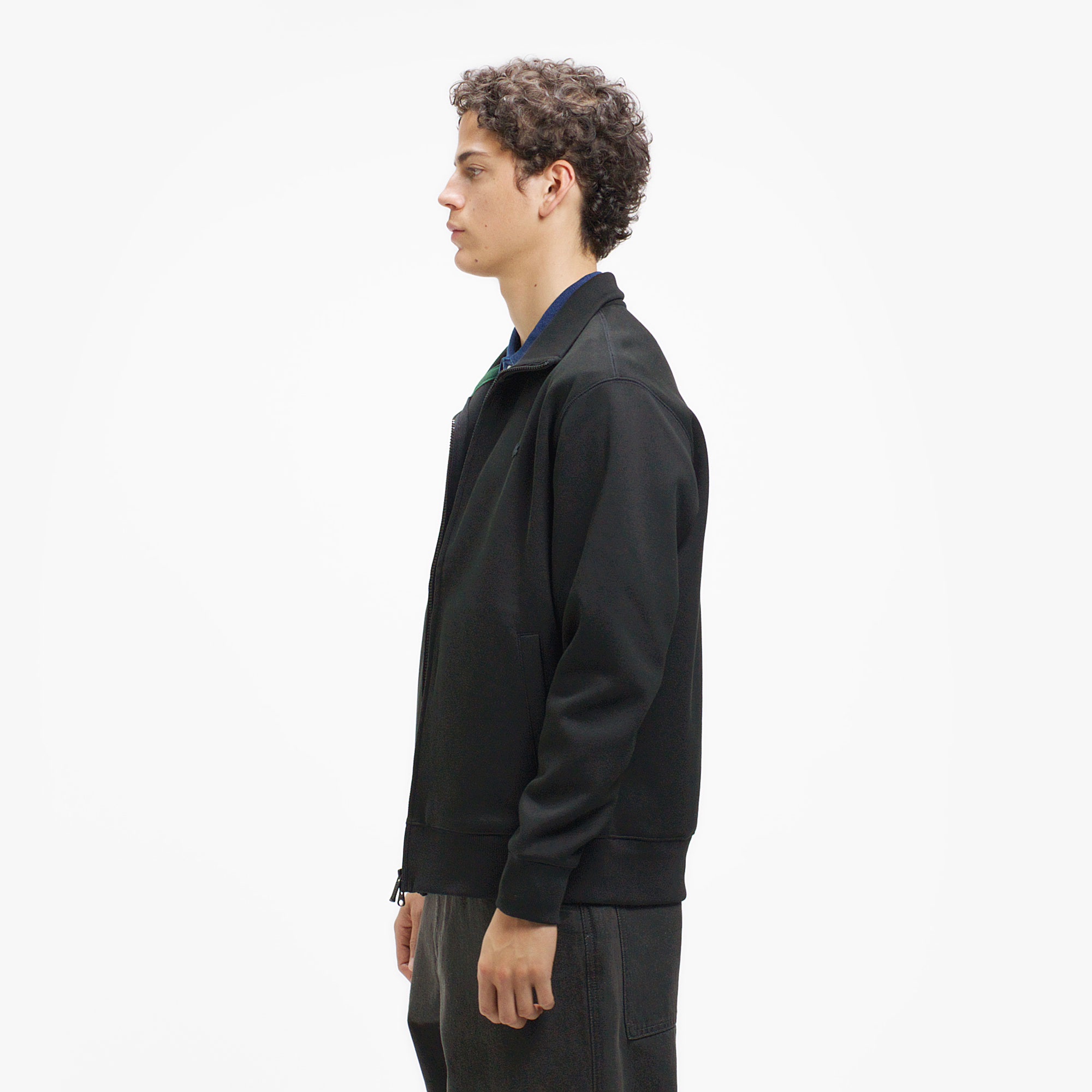 鹿の子ジップニット