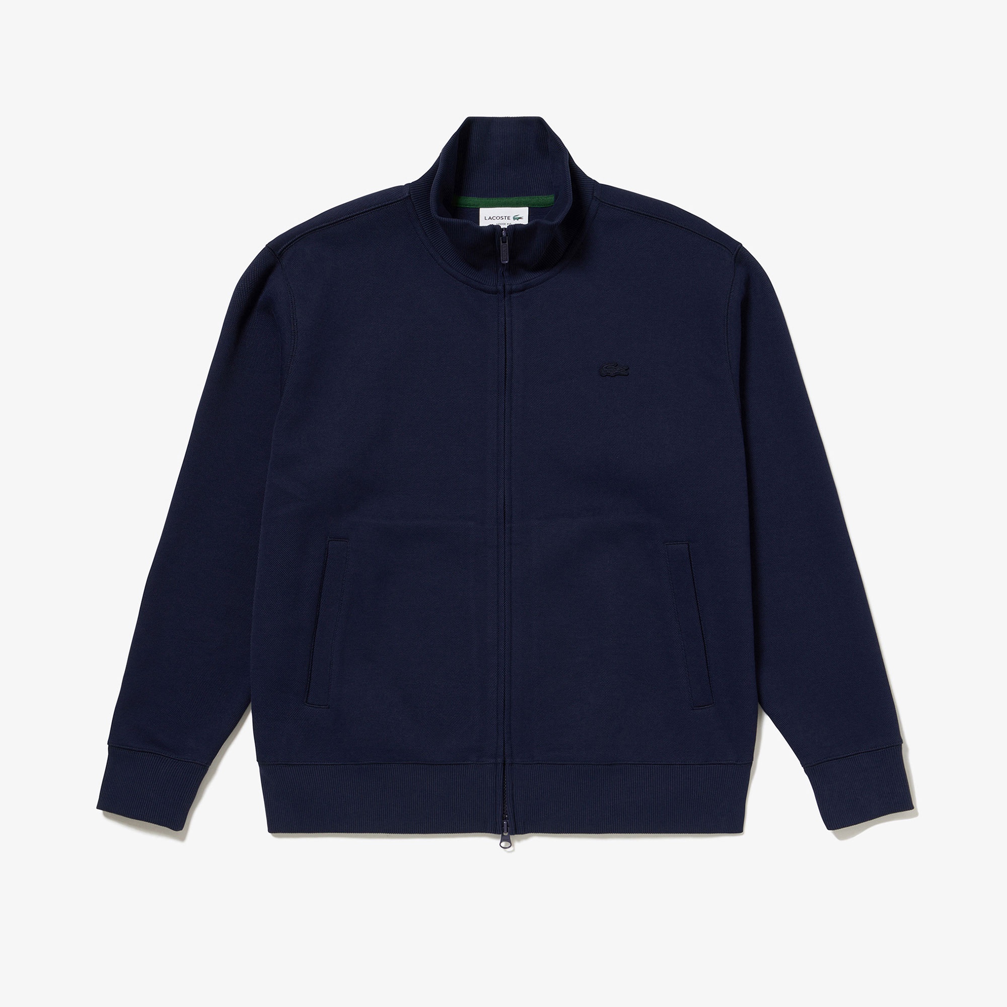 鹿の子ジップニット