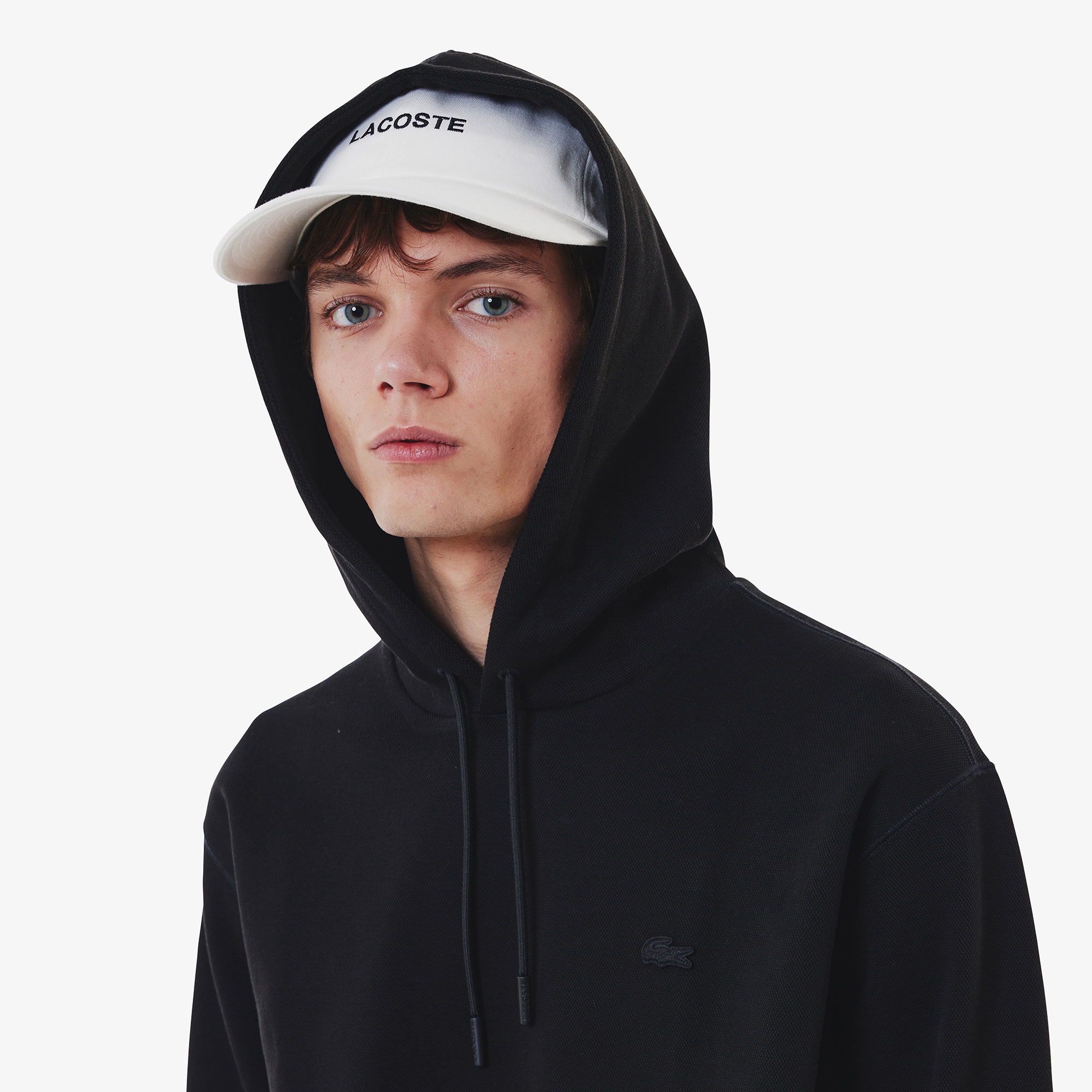 鹿の子ニットワントーンフーディー