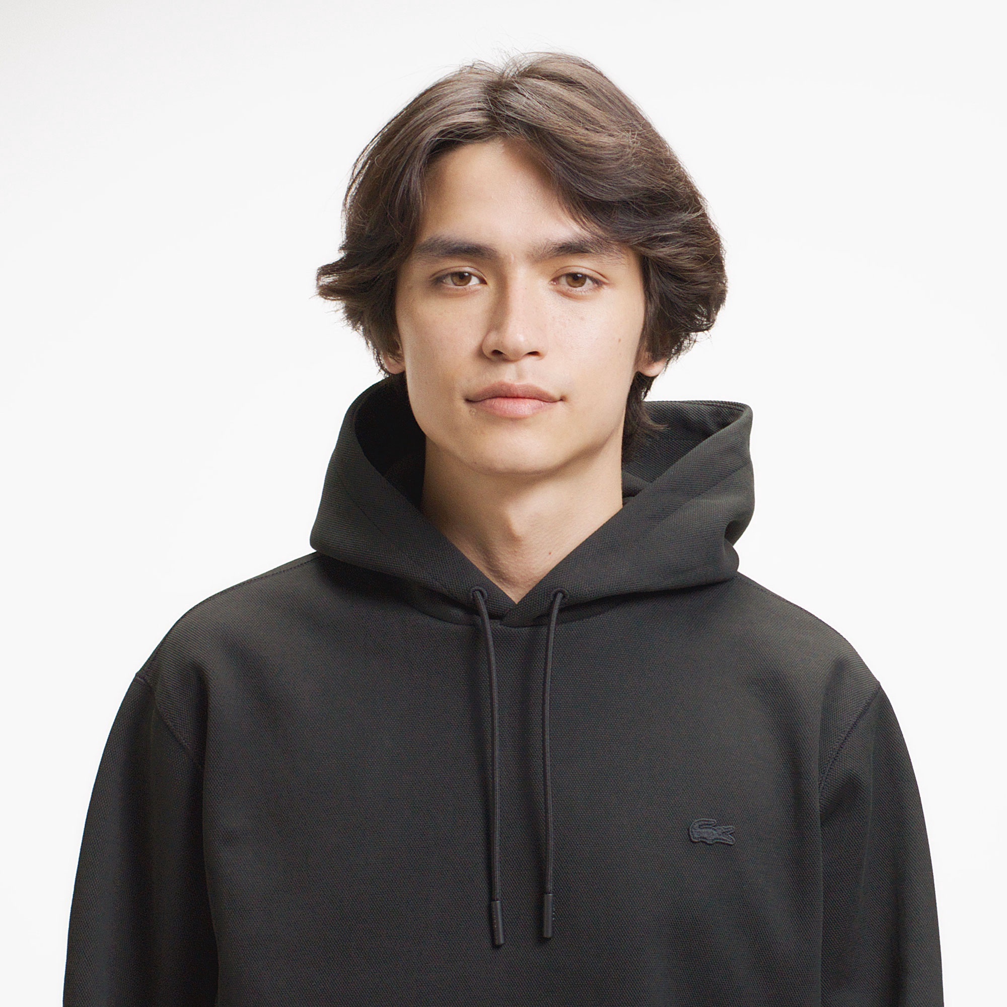 鹿の子ニットワントーンフーディー