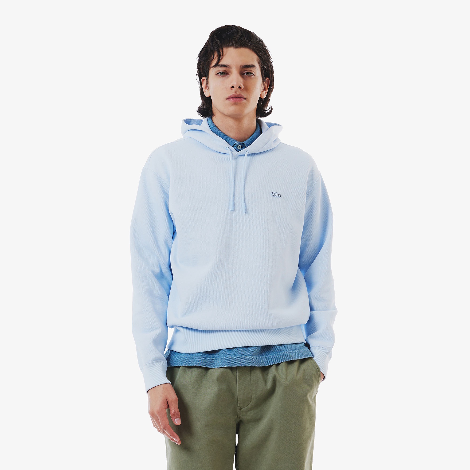 鹿の子ニットワントーンフーディー