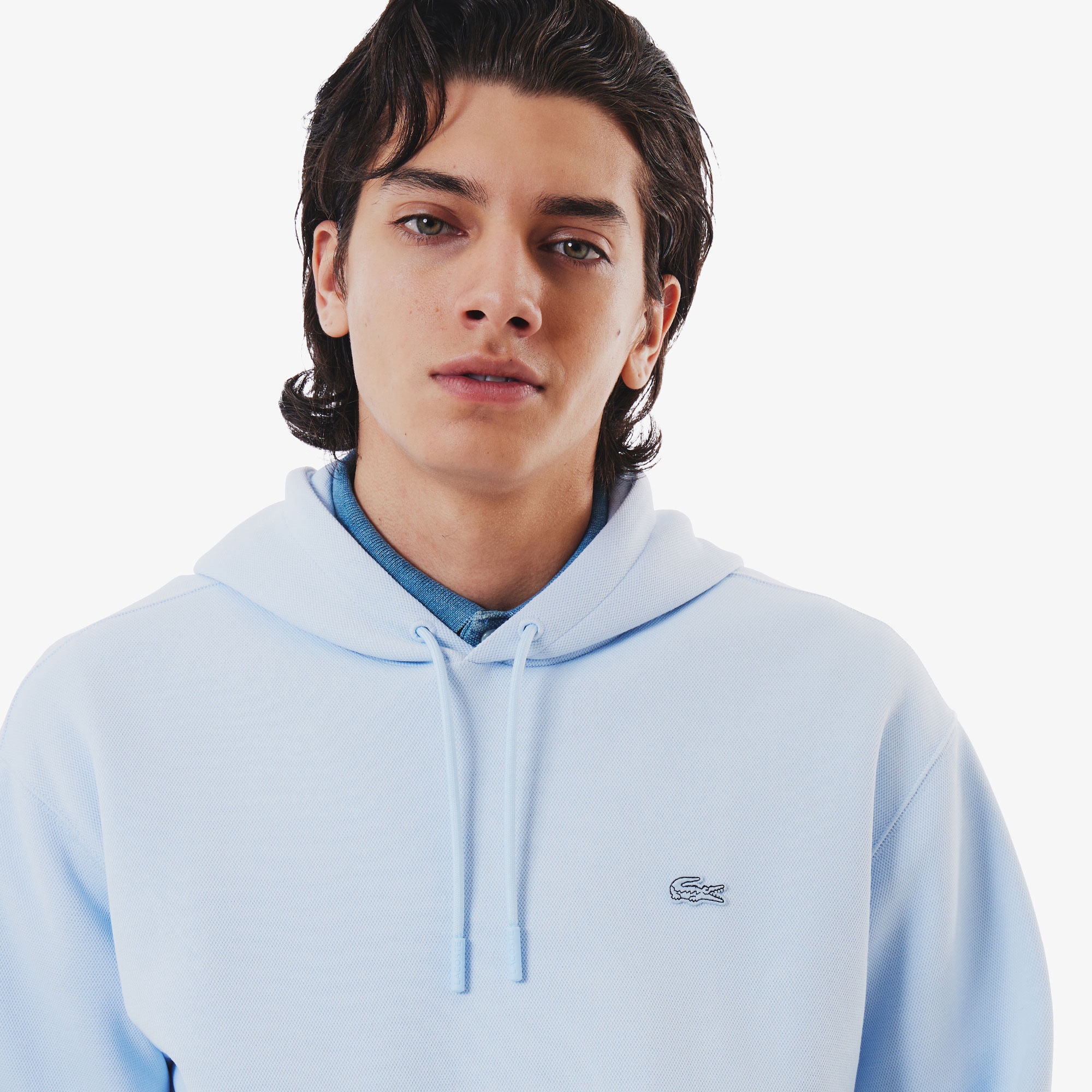 鹿の子ニットワントーンフーディー