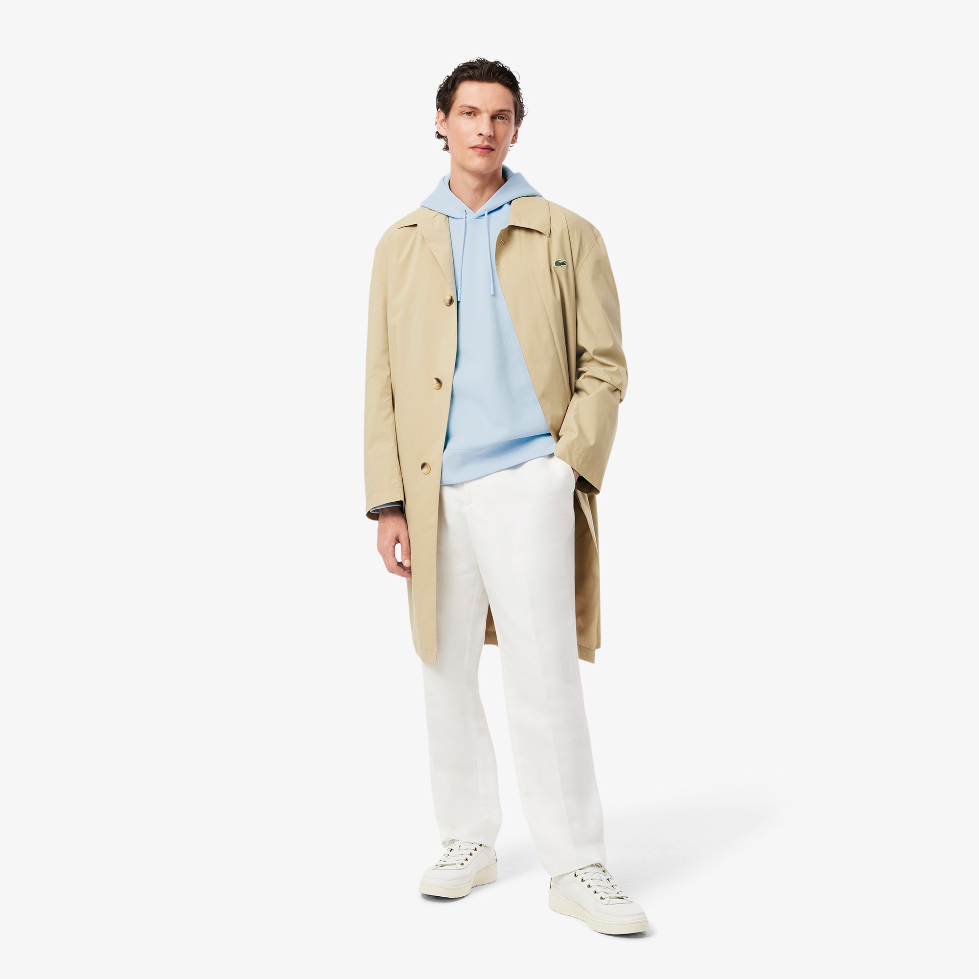 鹿の子ニットワントーンフーディー