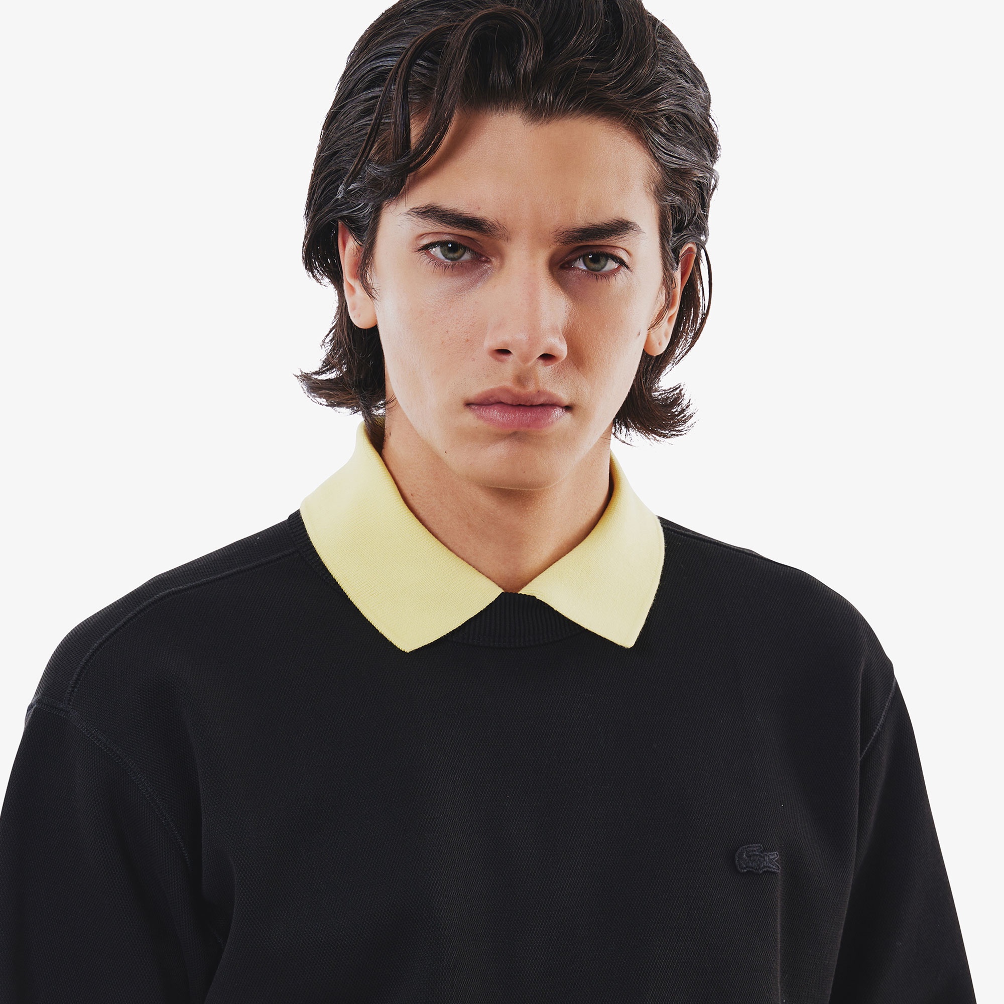 鹿の子ニットワントーンクルーネック