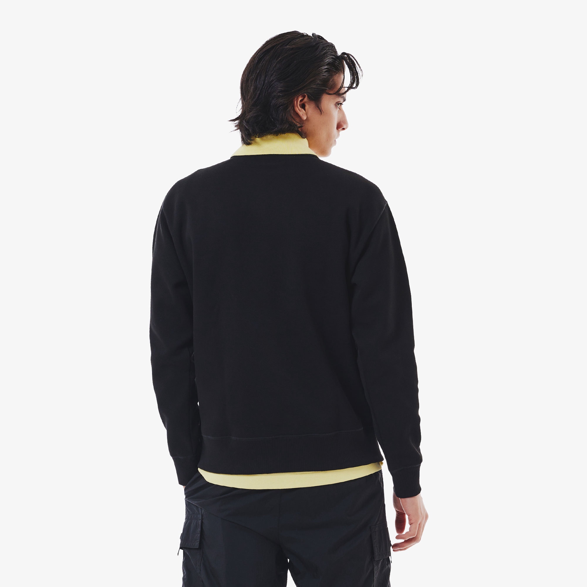 鹿の子ニットワントーンクルーネック