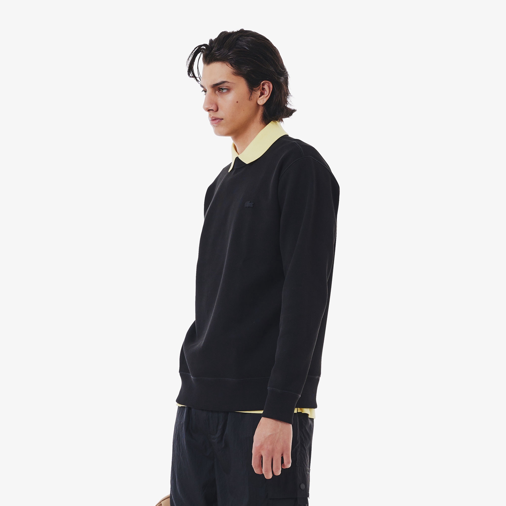 鹿の子ニットワントーンクルーネック