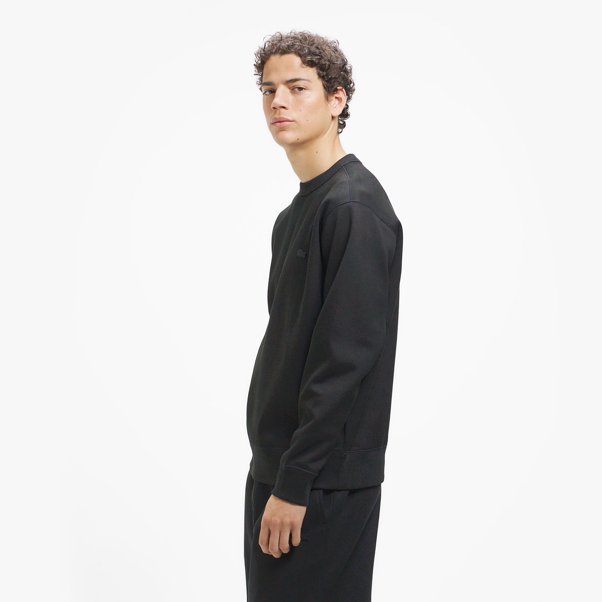 鹿の子ニットワントーンクルーネック