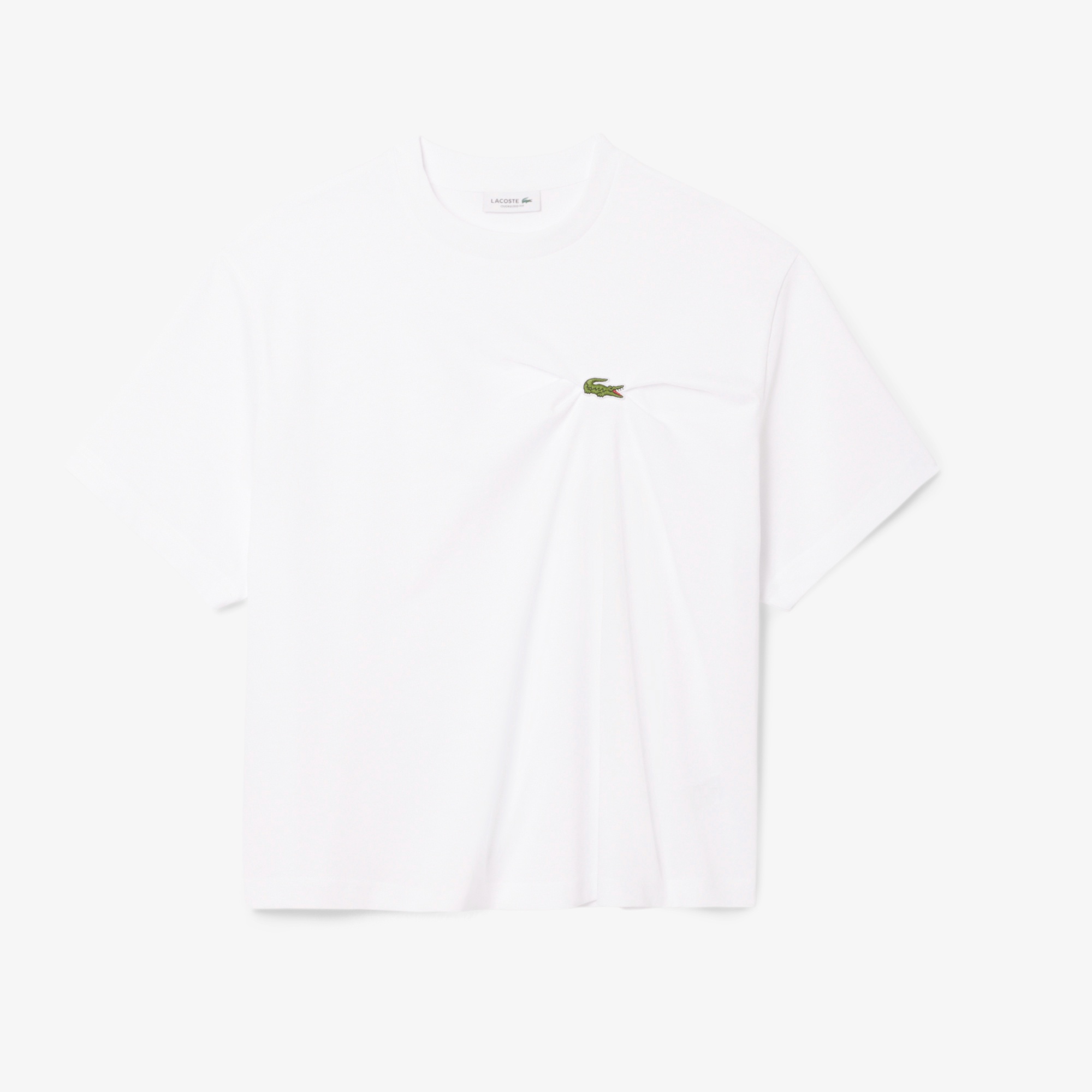 ワニロゴプリーツオーバーサイズフィットTシャツ