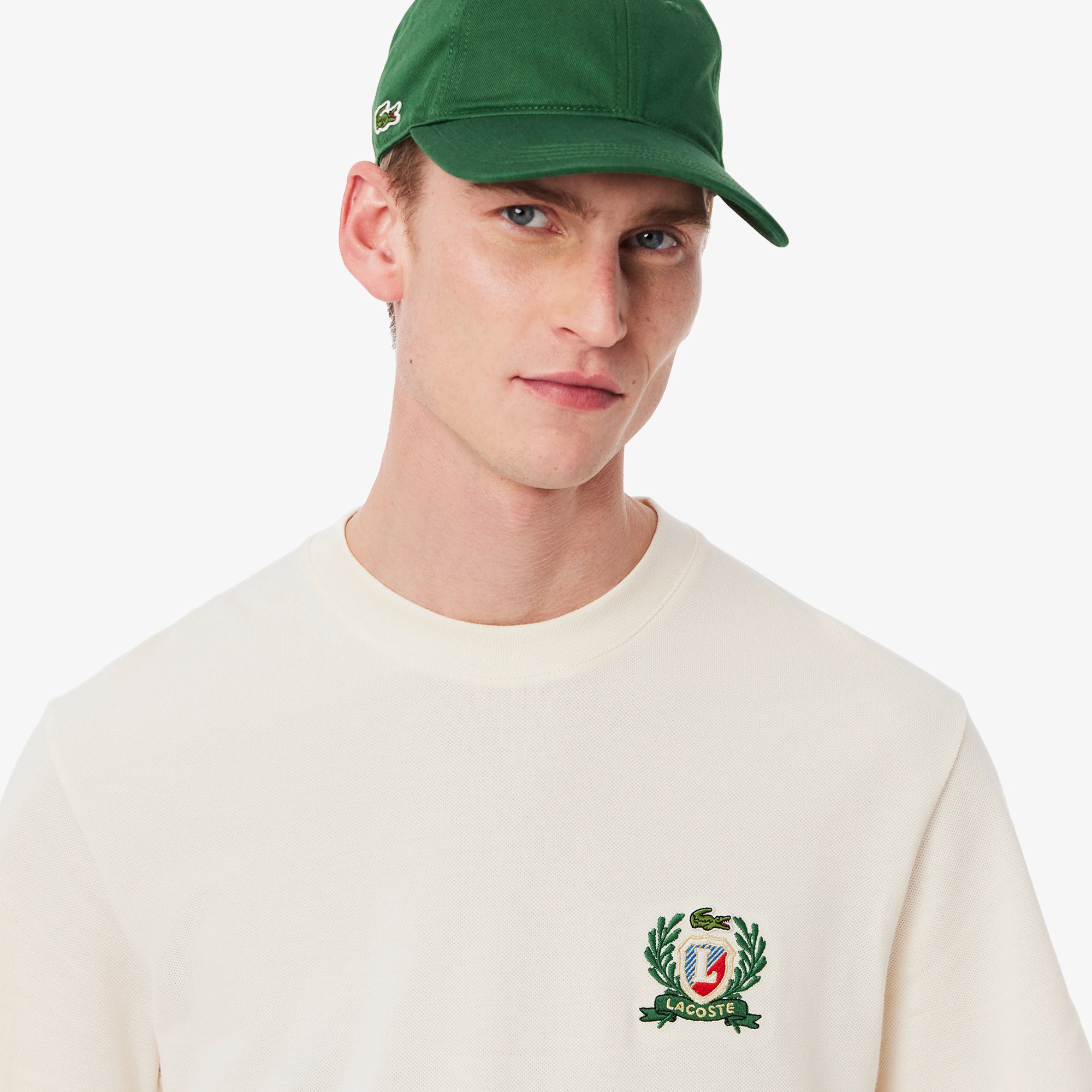 フロントボーダーパネル鹿の子Tシャツ