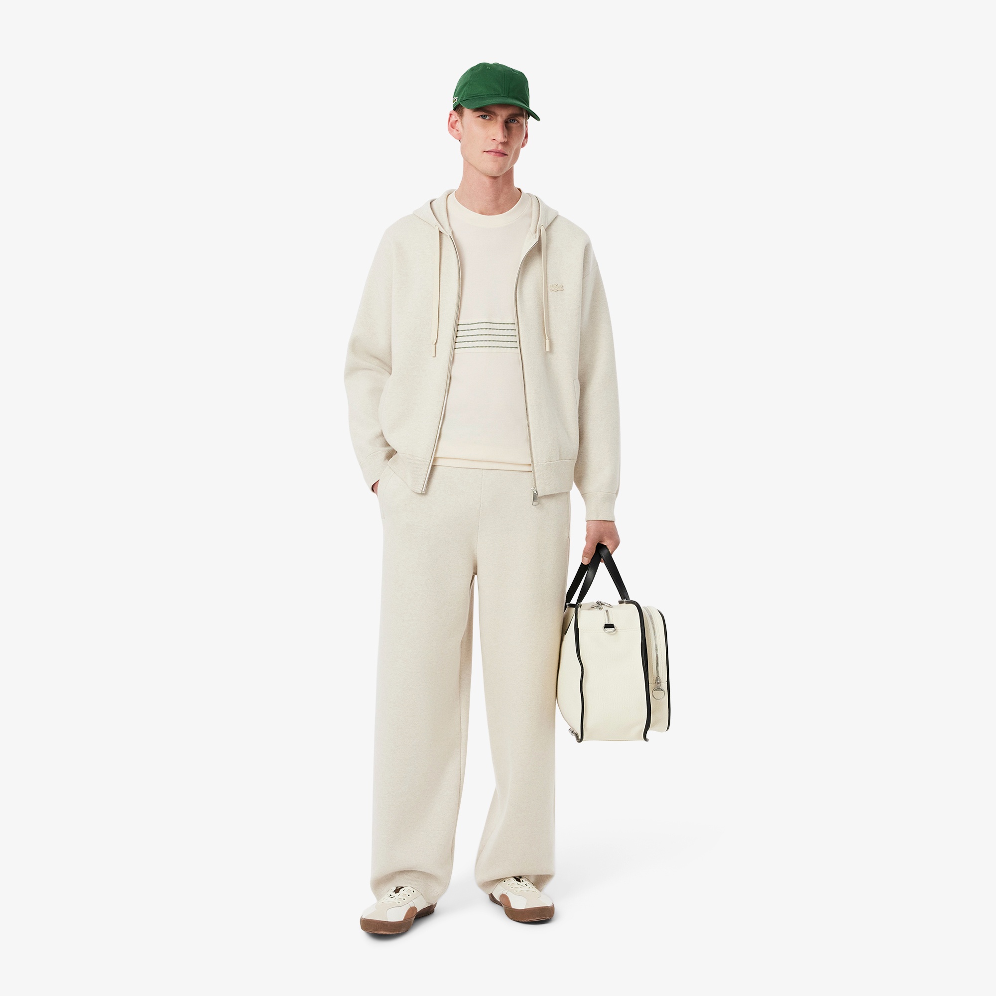 フロントボーダーパネル鹿の子Tシャツ