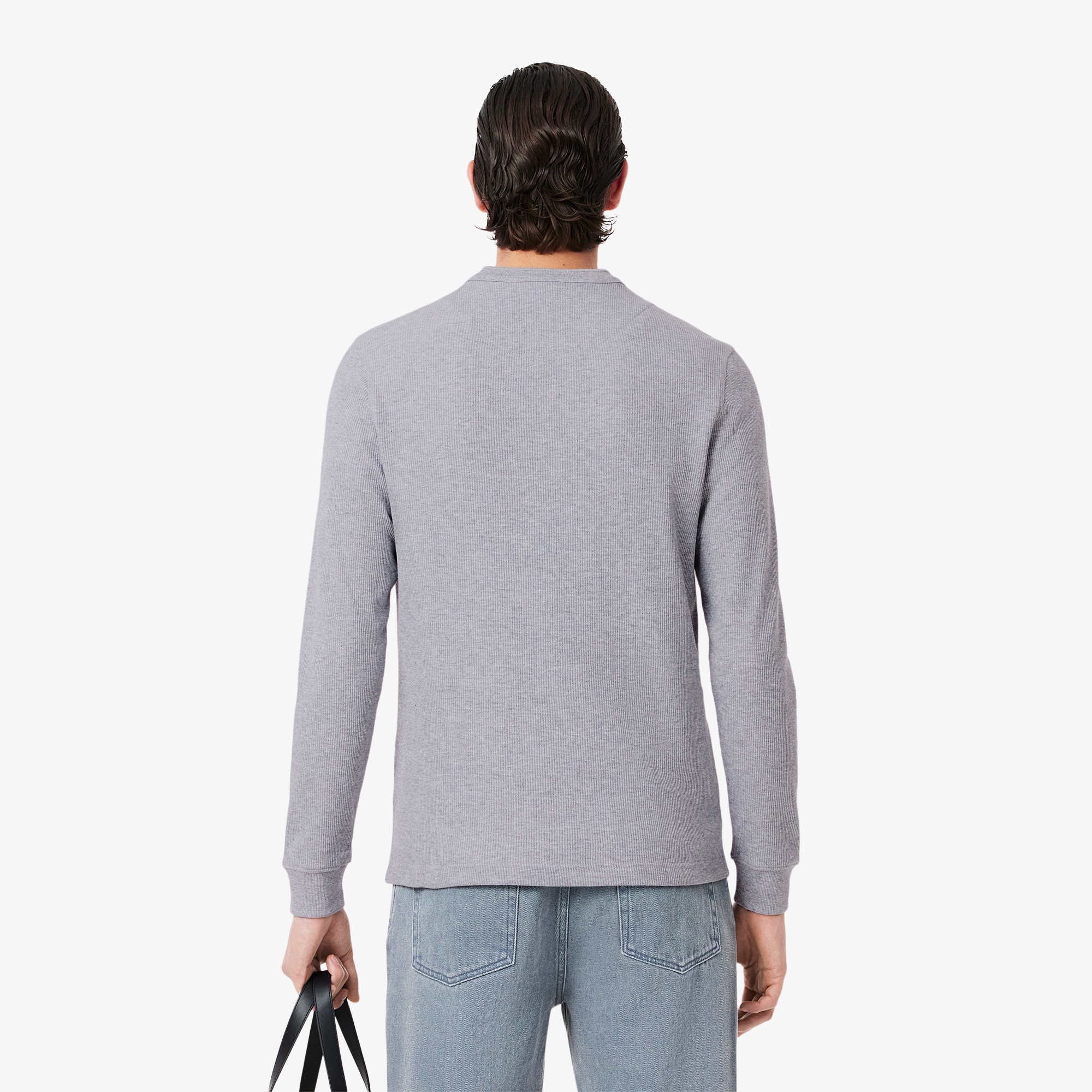 ワッフルニット長袖Tシャツ