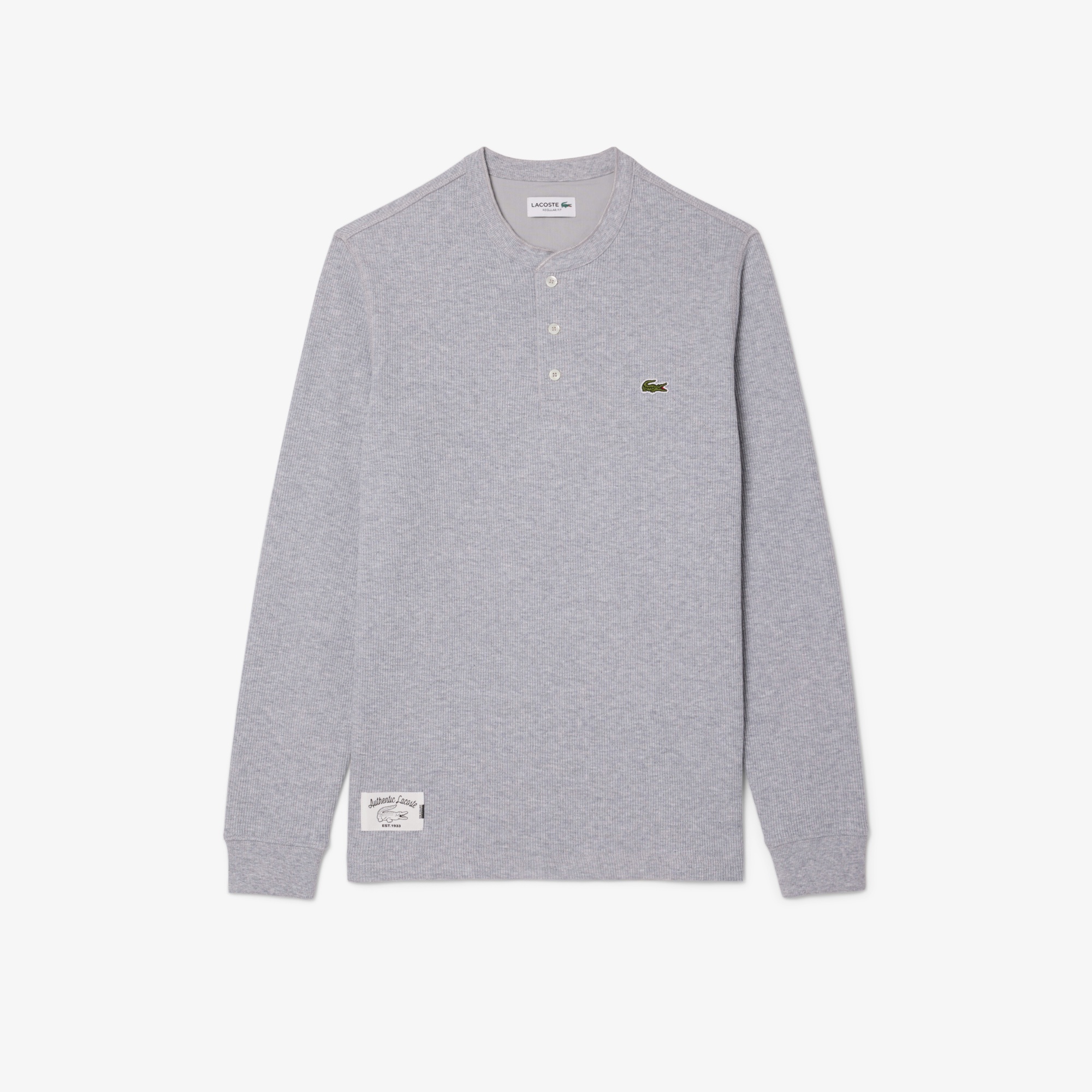 ワッフルニット長袖Tシャツ