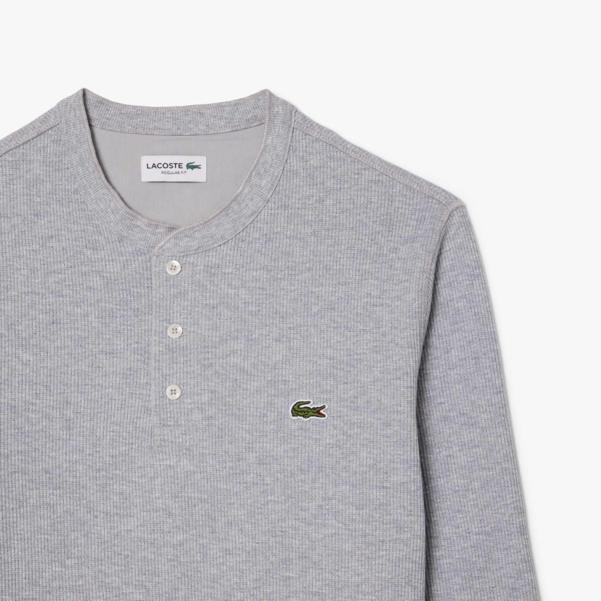 ワッフルニット長袖Tシャツ