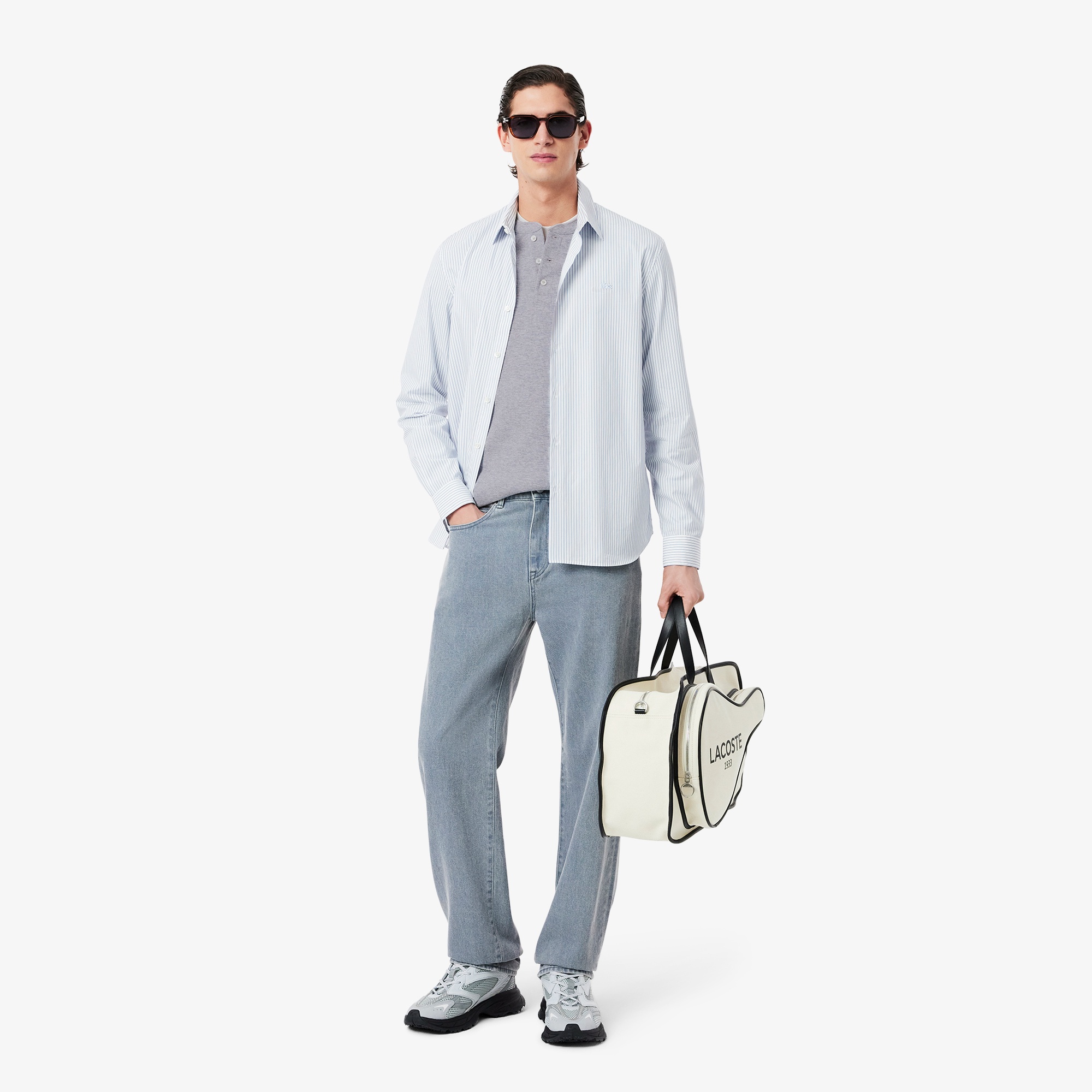 ワッフルニット長袖Tシャツ