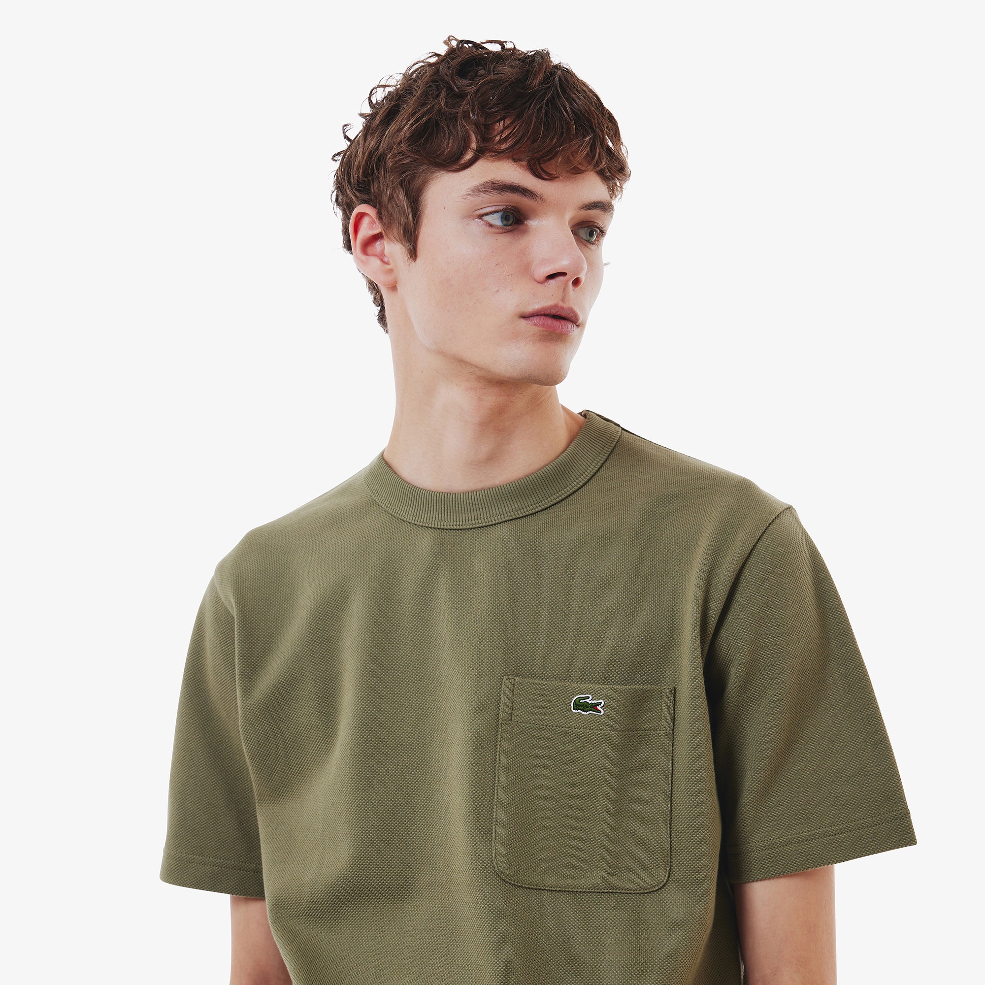 鹿の子地ポケット半袖Tシャツ