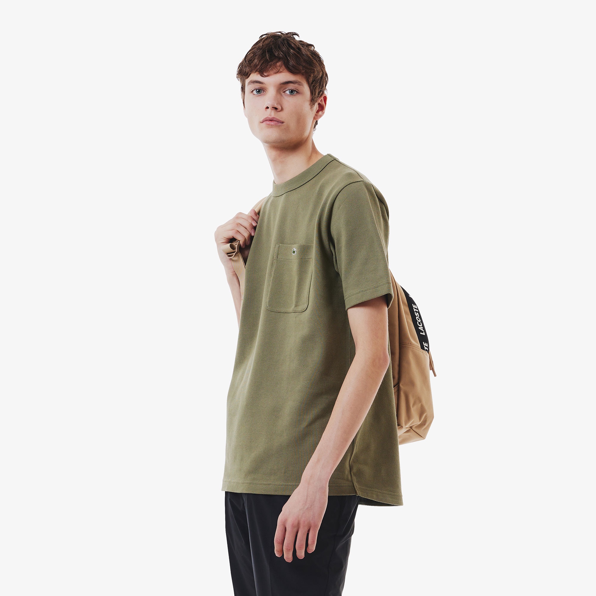 鹿の子地ポケット半袖Tシャツ