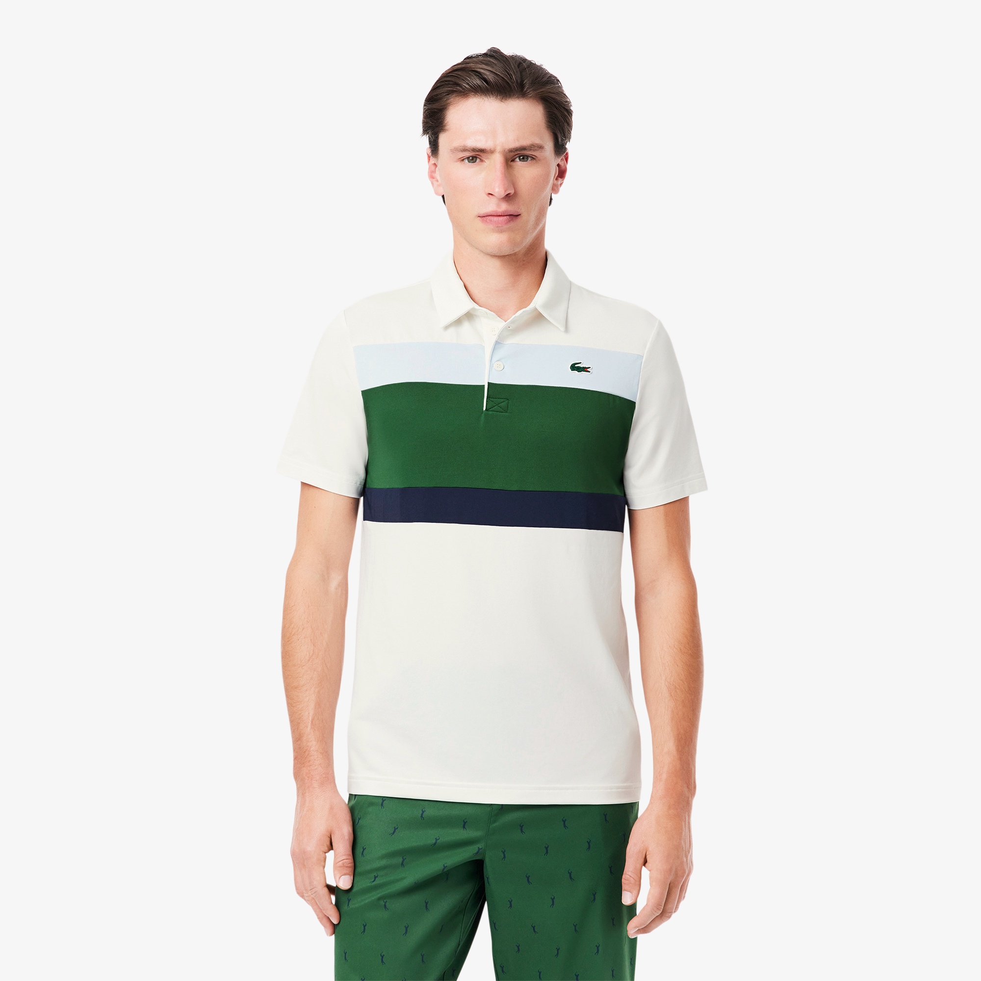 Lacoste Sportストライプ ポロシャツ＆ショートパンツ セット Lacoste Sportストライプ ポロシャツ＆ショートパンツ セット