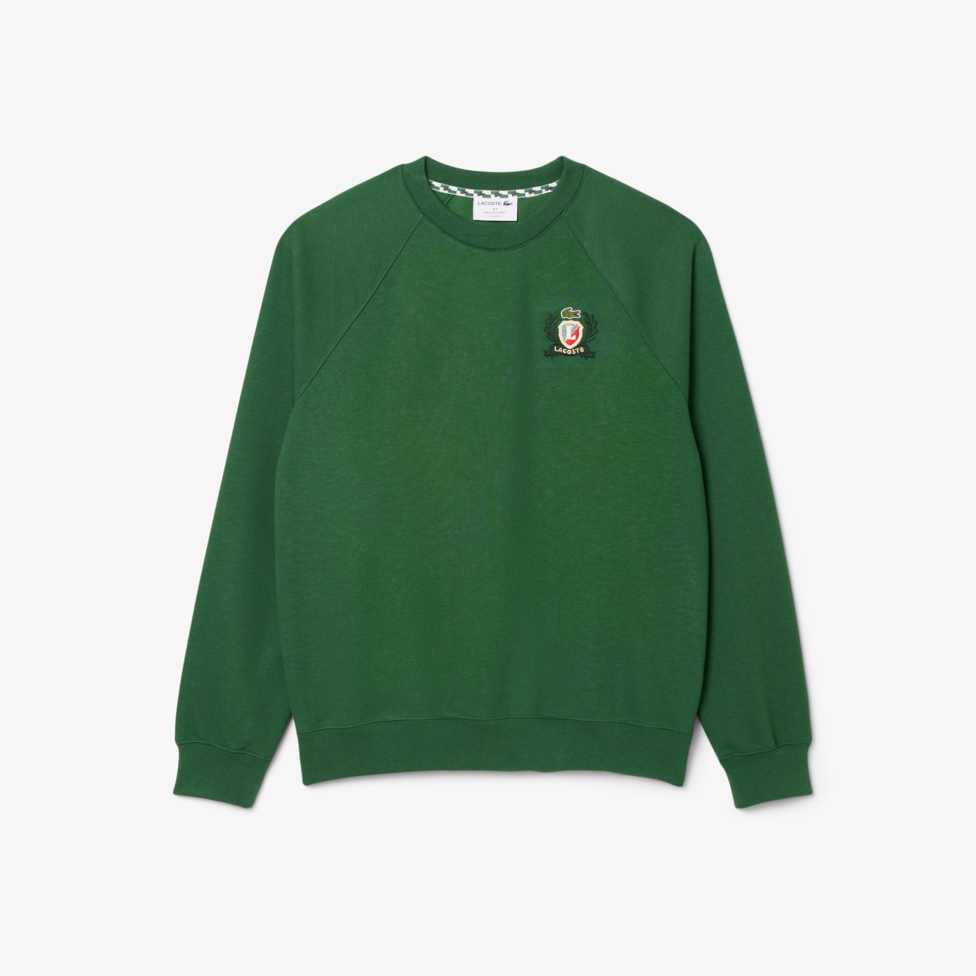 エンブレムステッチフレンチメイドクルーネックスウェット