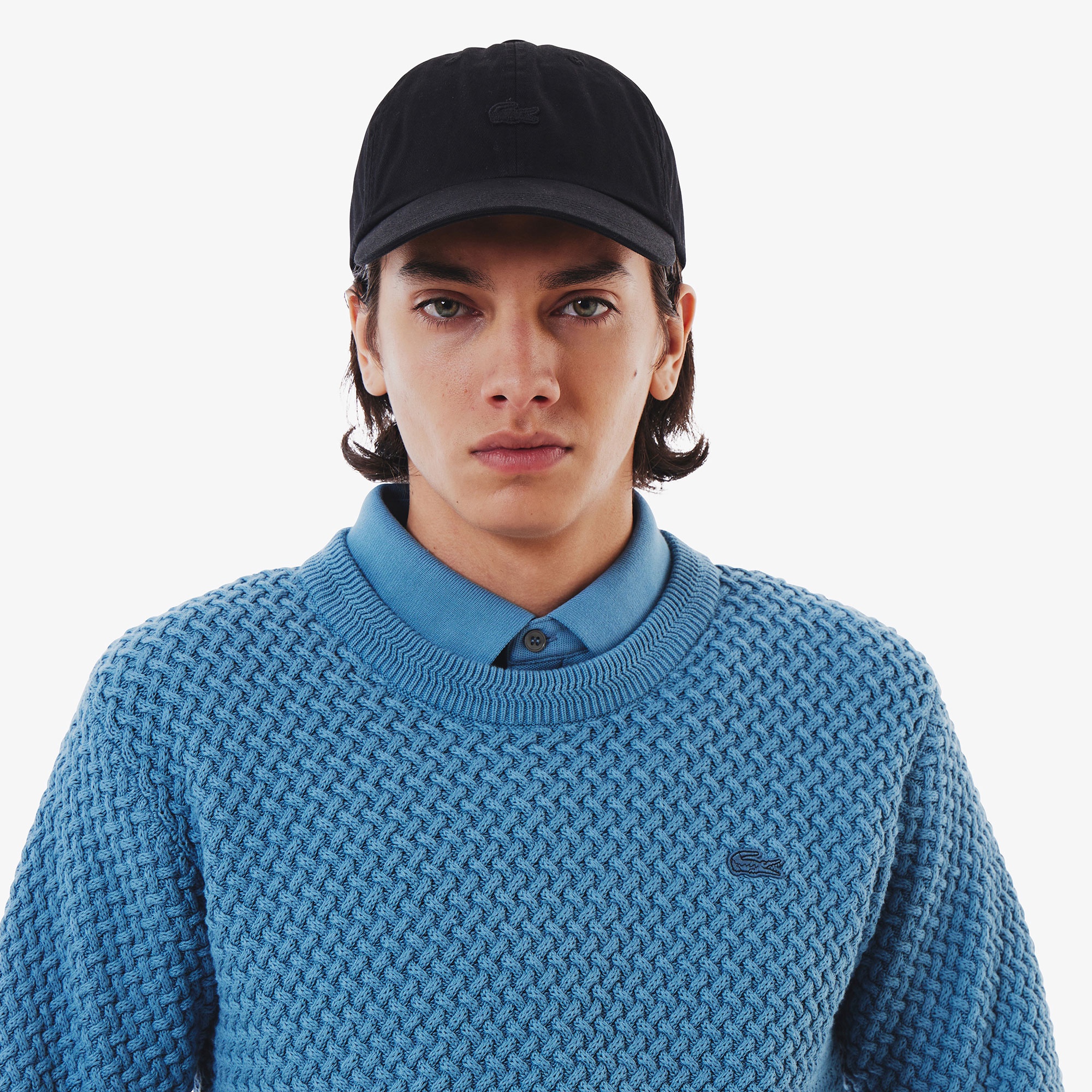 バスケットニットクルーネックセーター