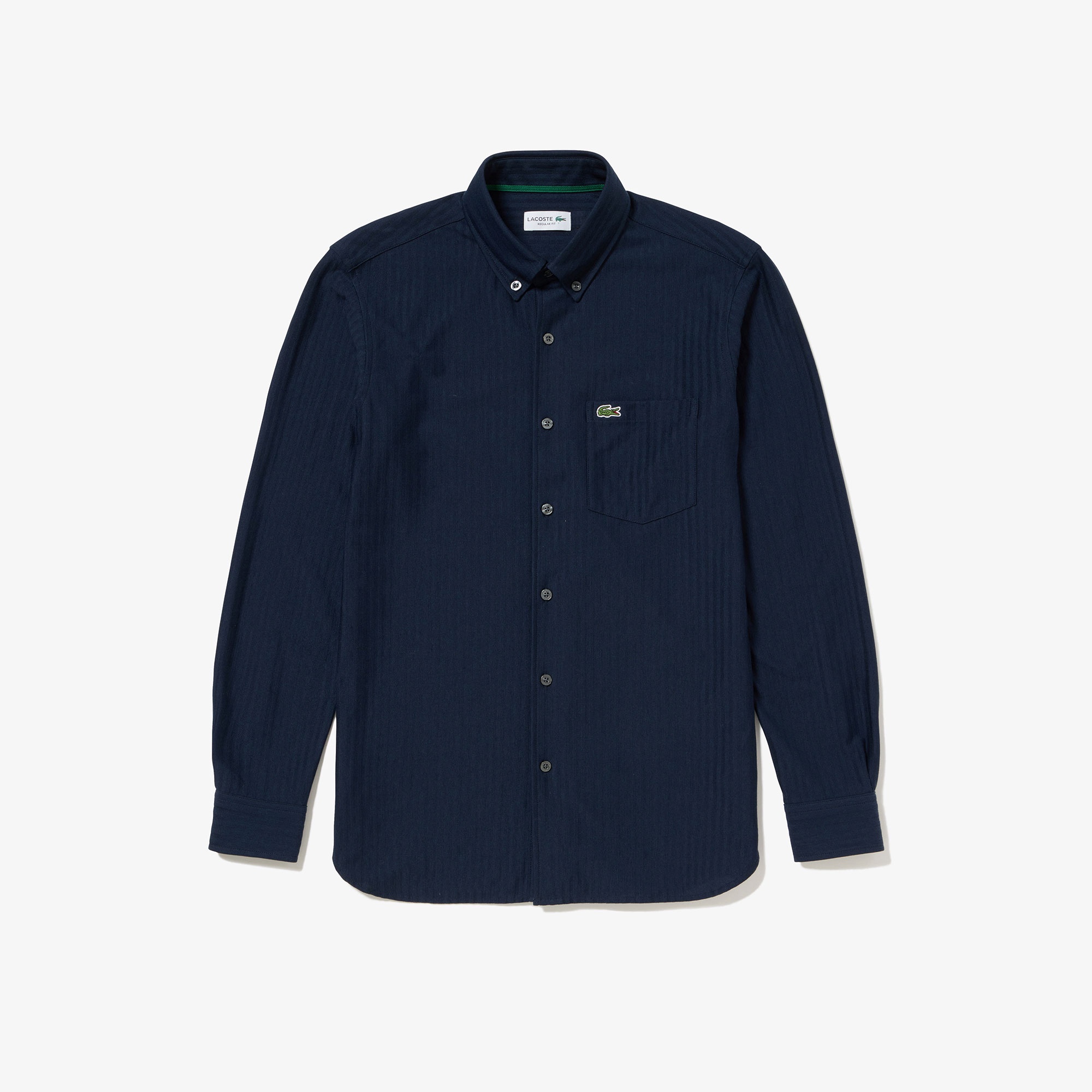 ジャカードストライプボタンダウンジャージシャツ