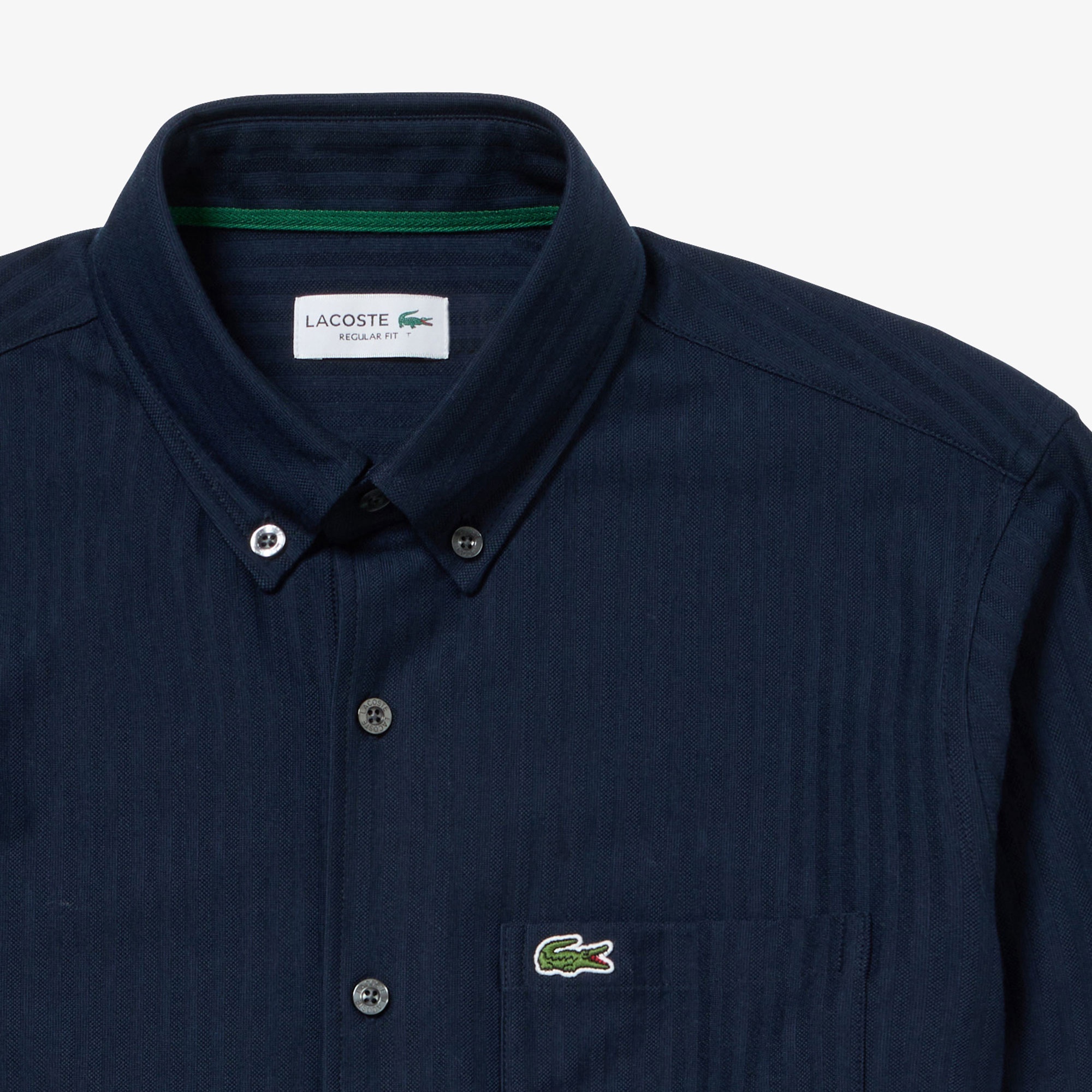 ジャカードストライプボタンダウンジャージシャツ