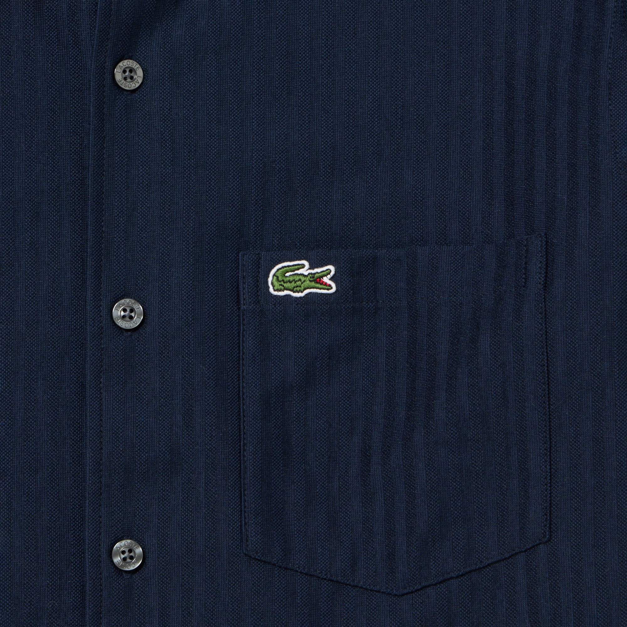 ジャカードストライプボタンダウンジャージシャツ