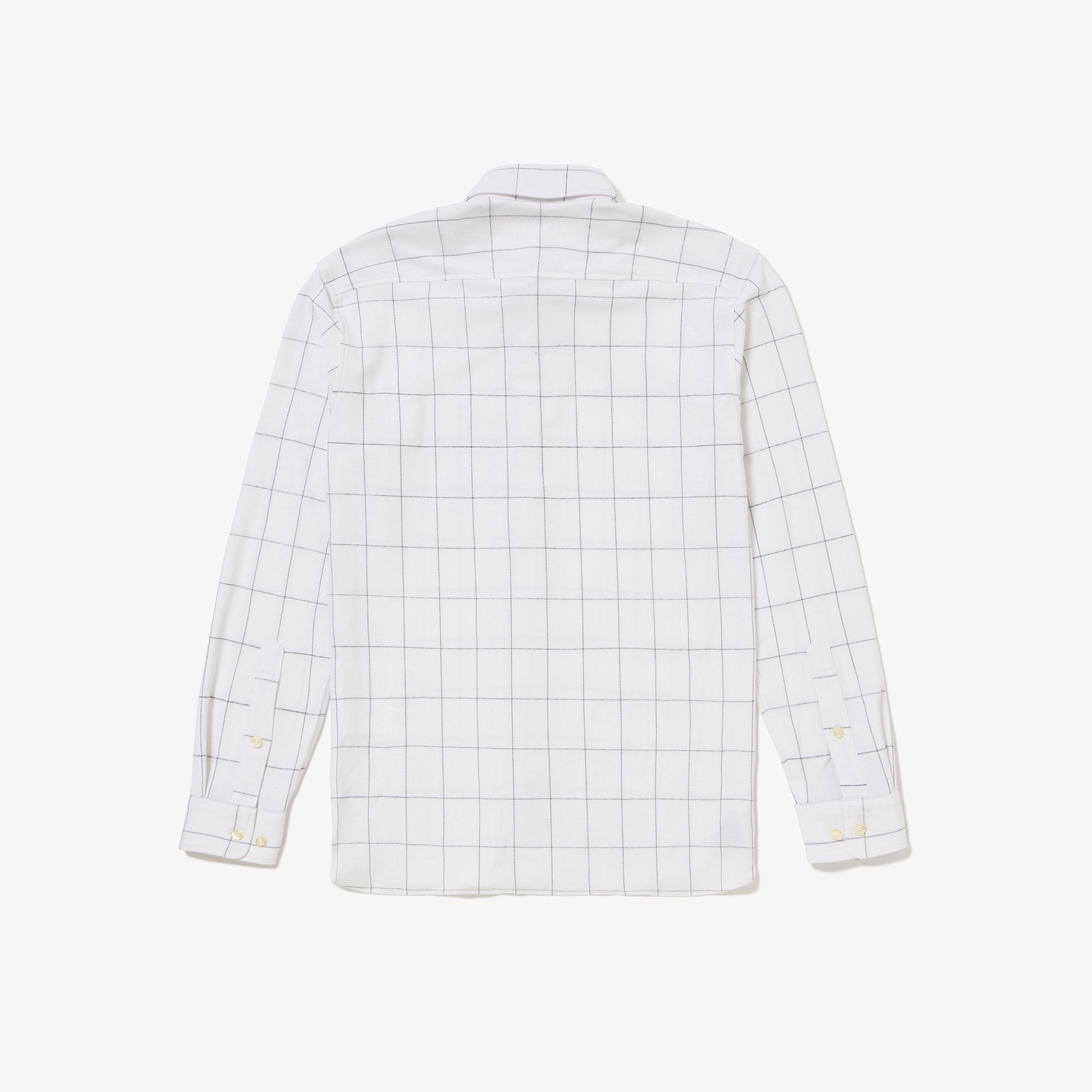 グラフチェックジャージボタンダウンシャツ