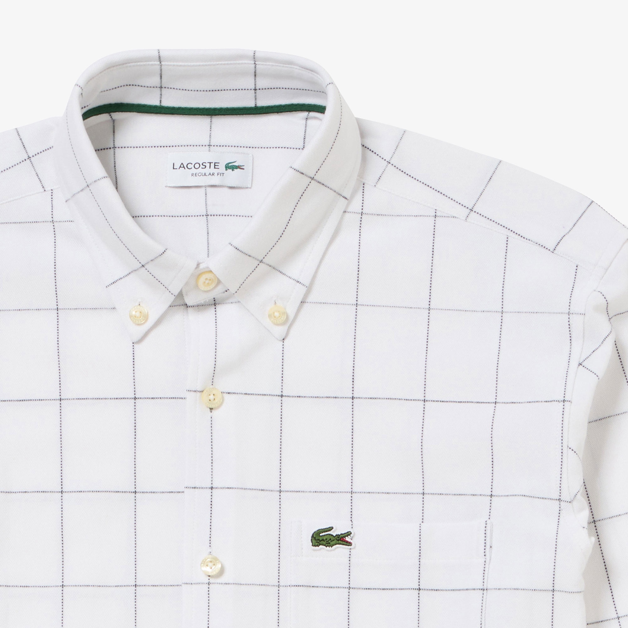 グラフチェックジャージボタンダウンシャツ