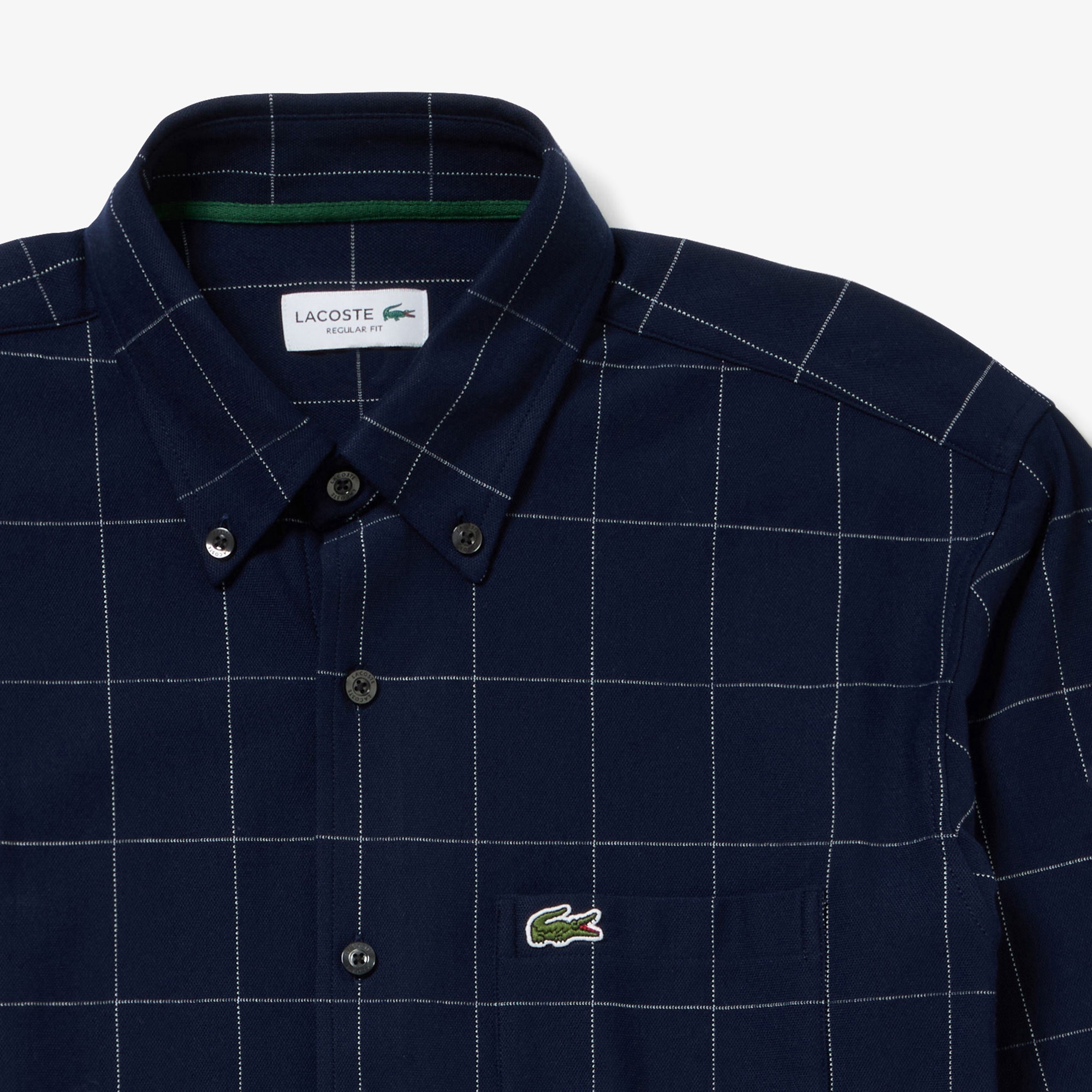 グラフチェックジャージボタンダウンシャツ