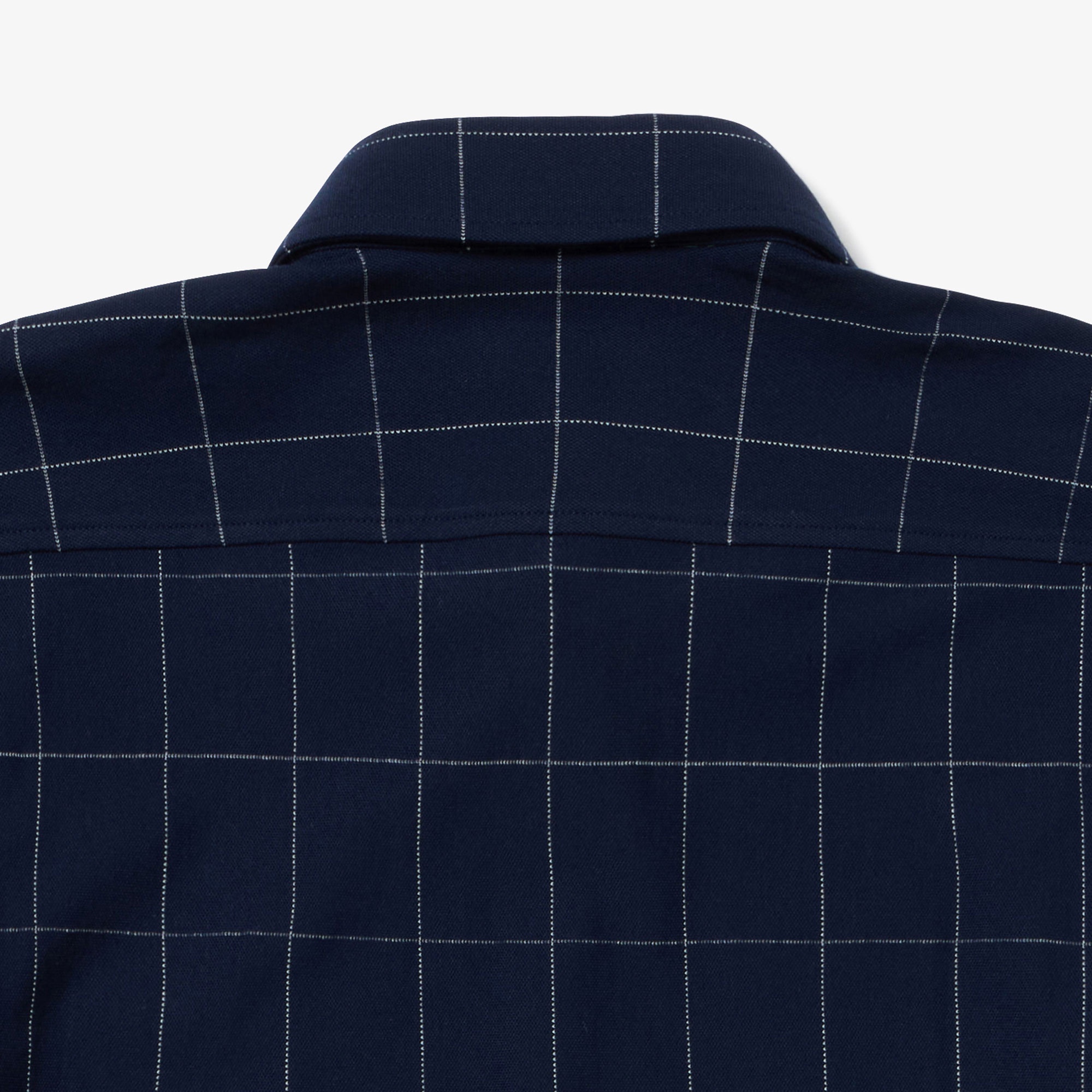 グラフチェックジャージボタンダウンシャツ