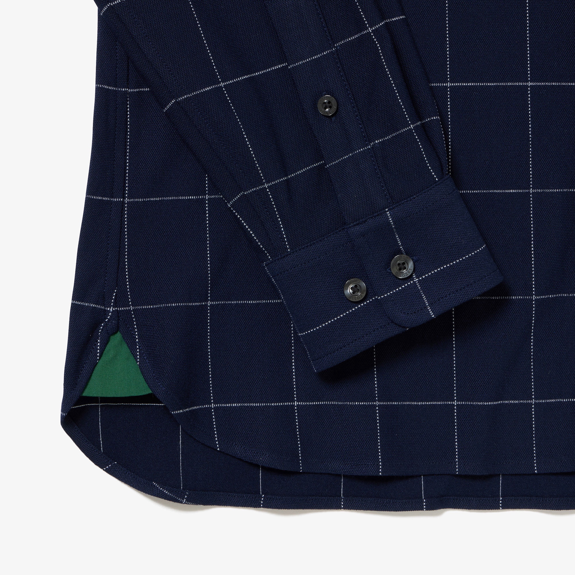 グラフチェックジャージボタンダウンシャツ