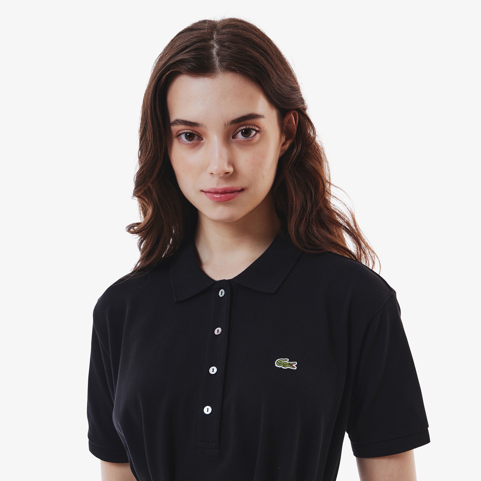 鹿の子地マキシ丈ドレス