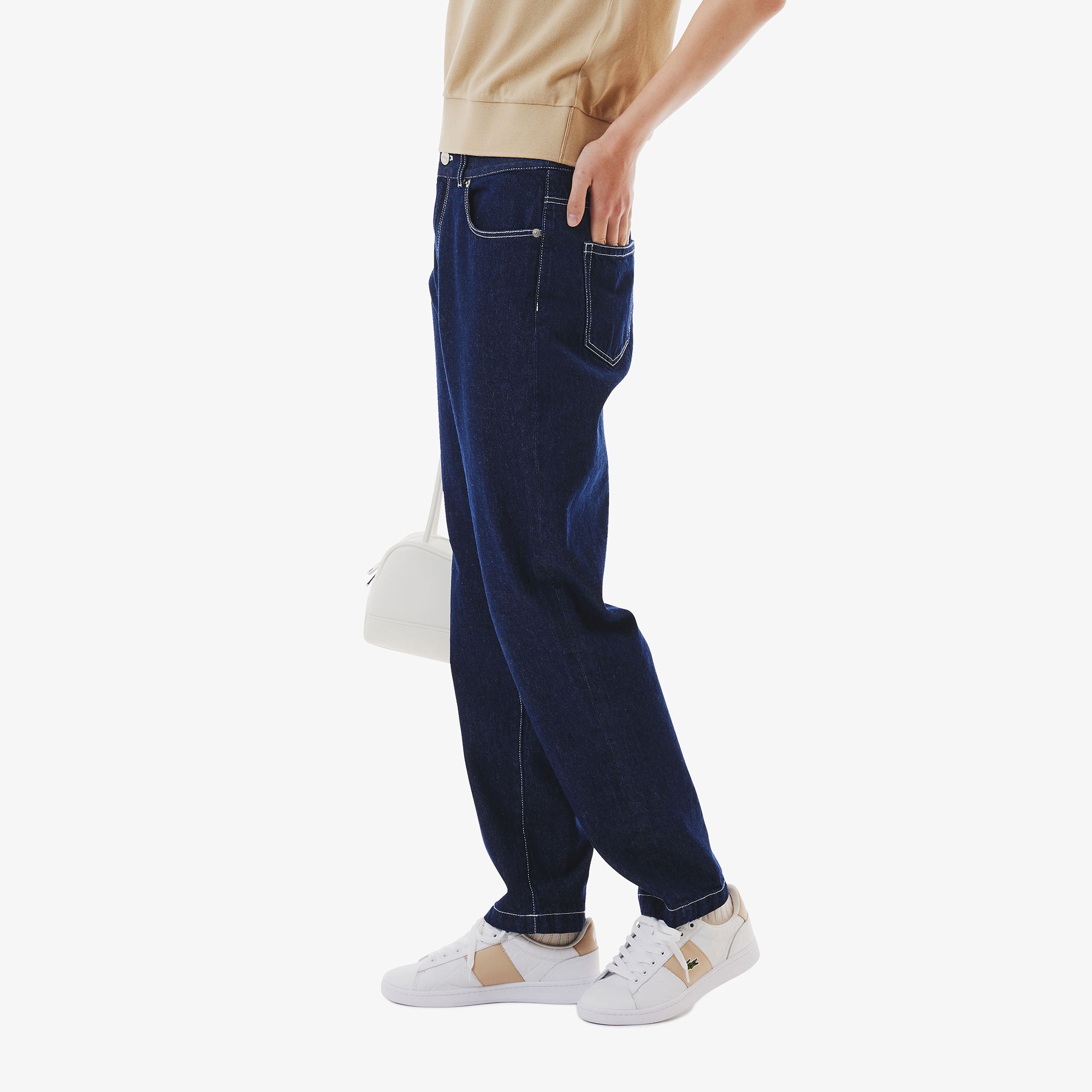 プレーンデニムテーパードパンツ