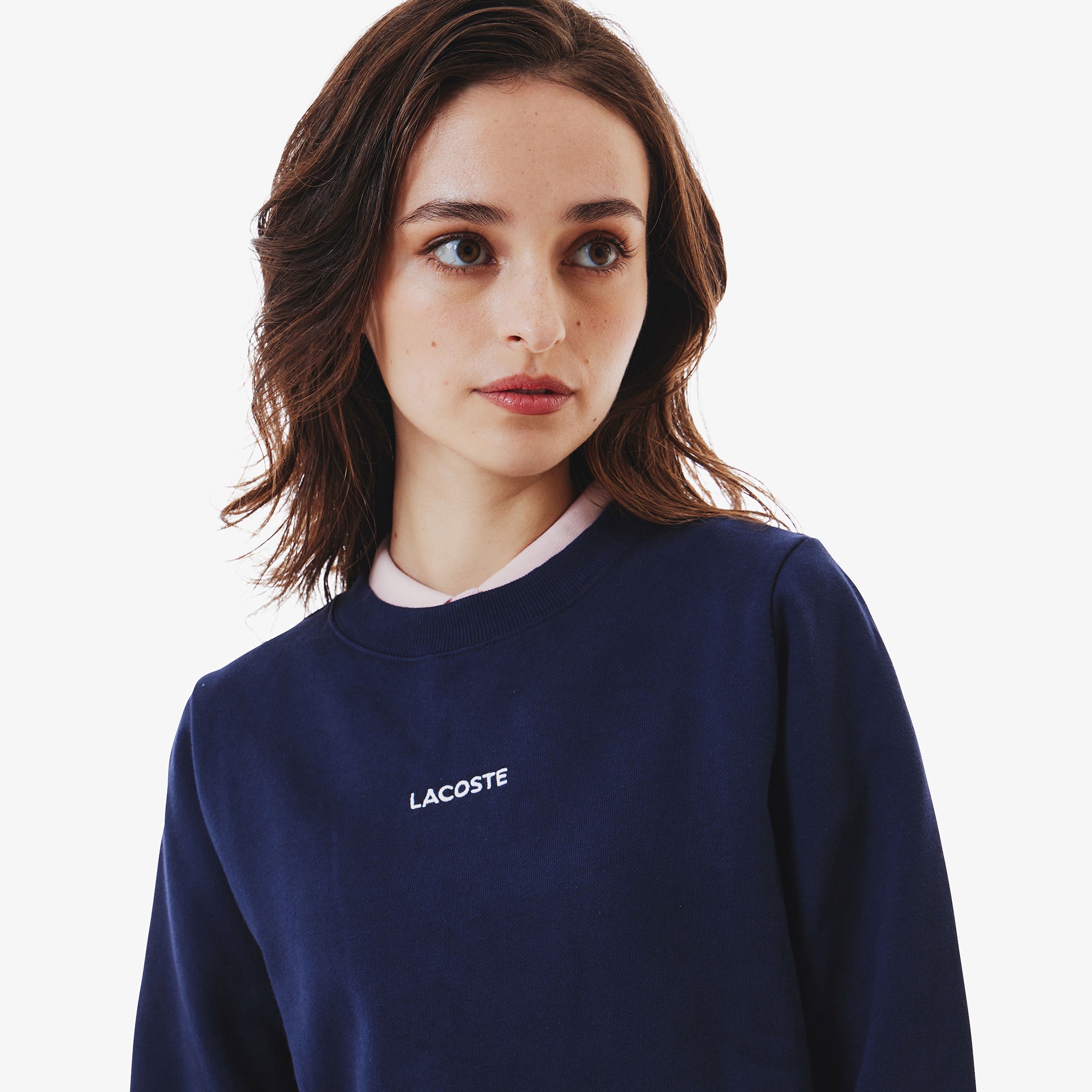 ブランドネームロゴステッチクルーネックスウェット