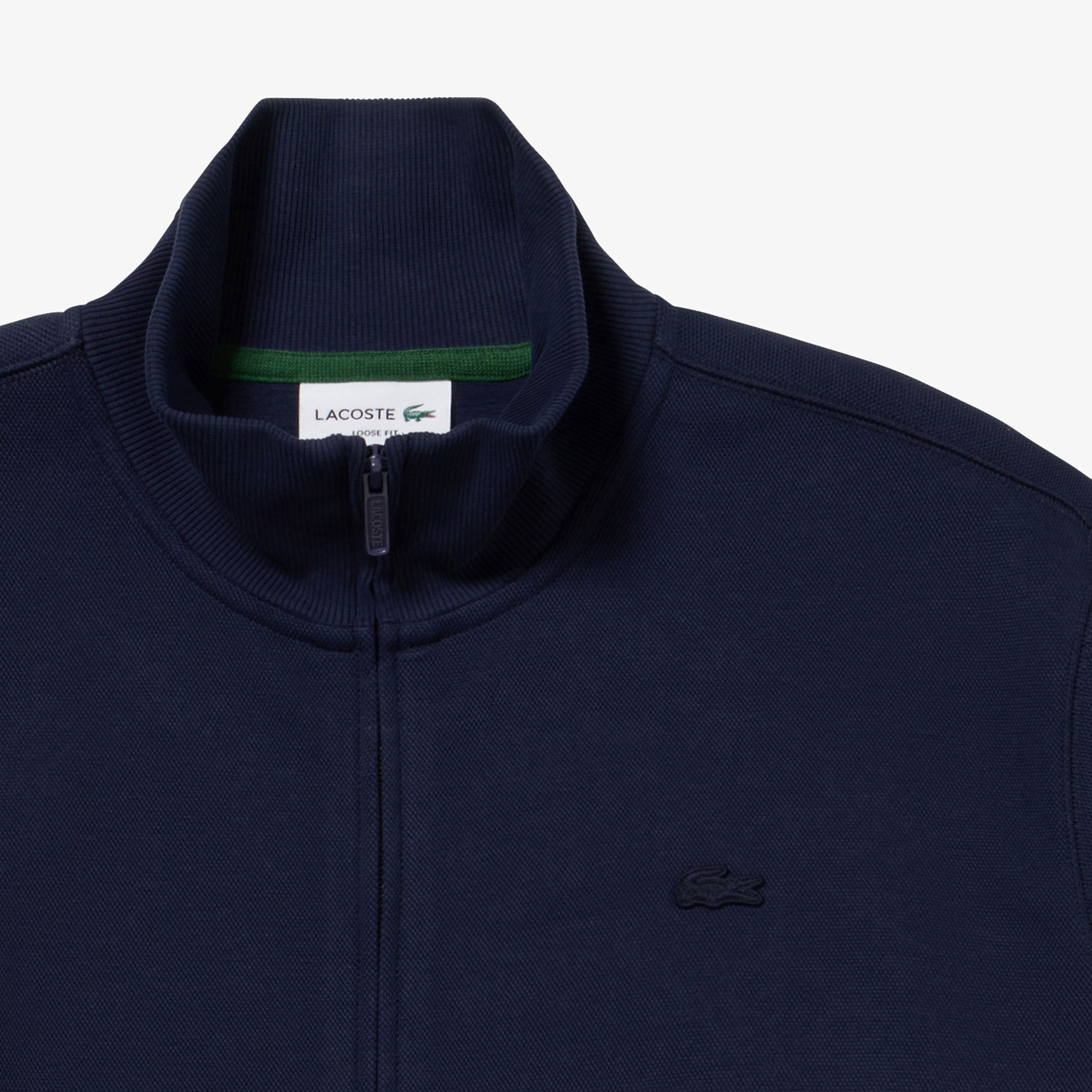 鹿の子ジップニット