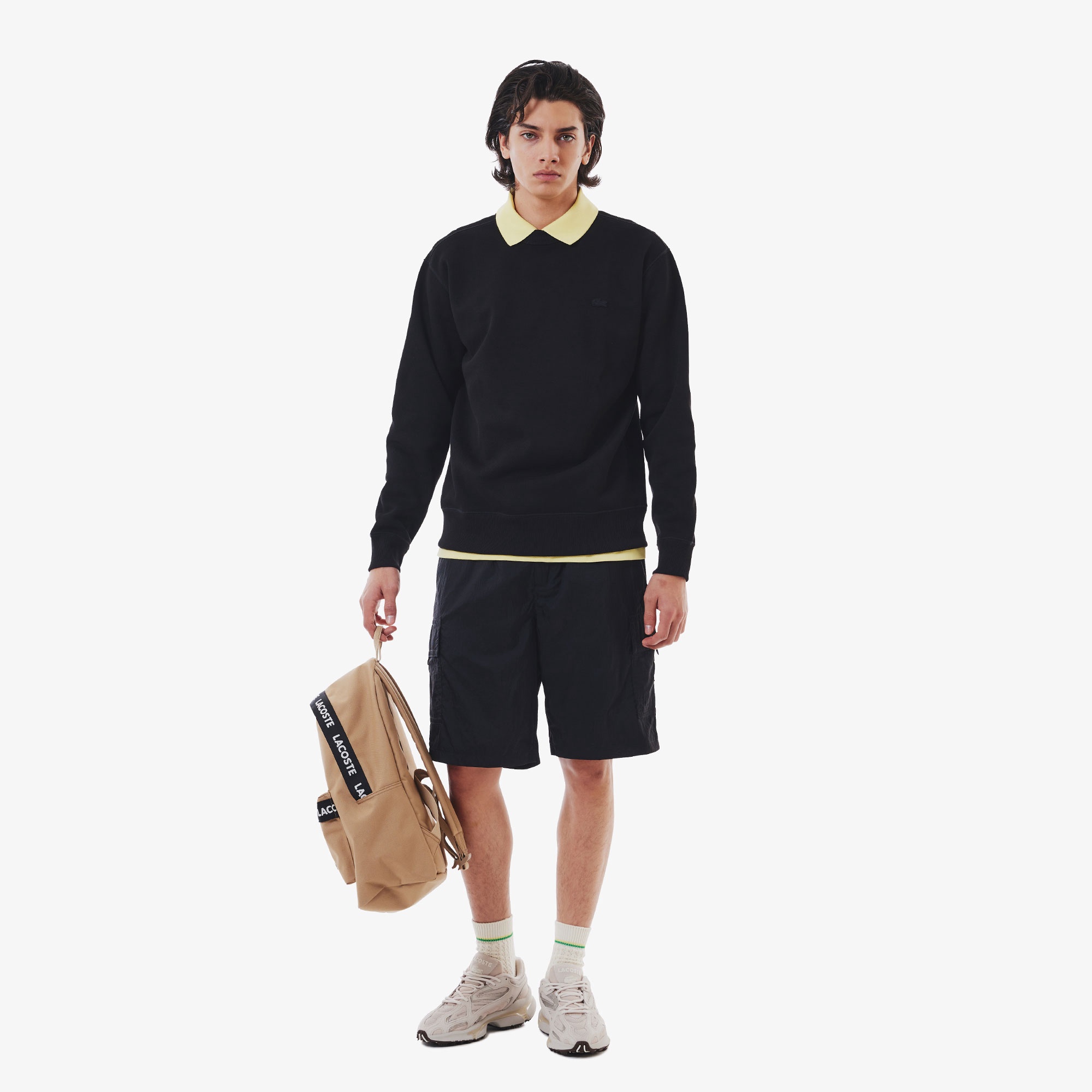 鹿の子ニットワントーンクルーネック