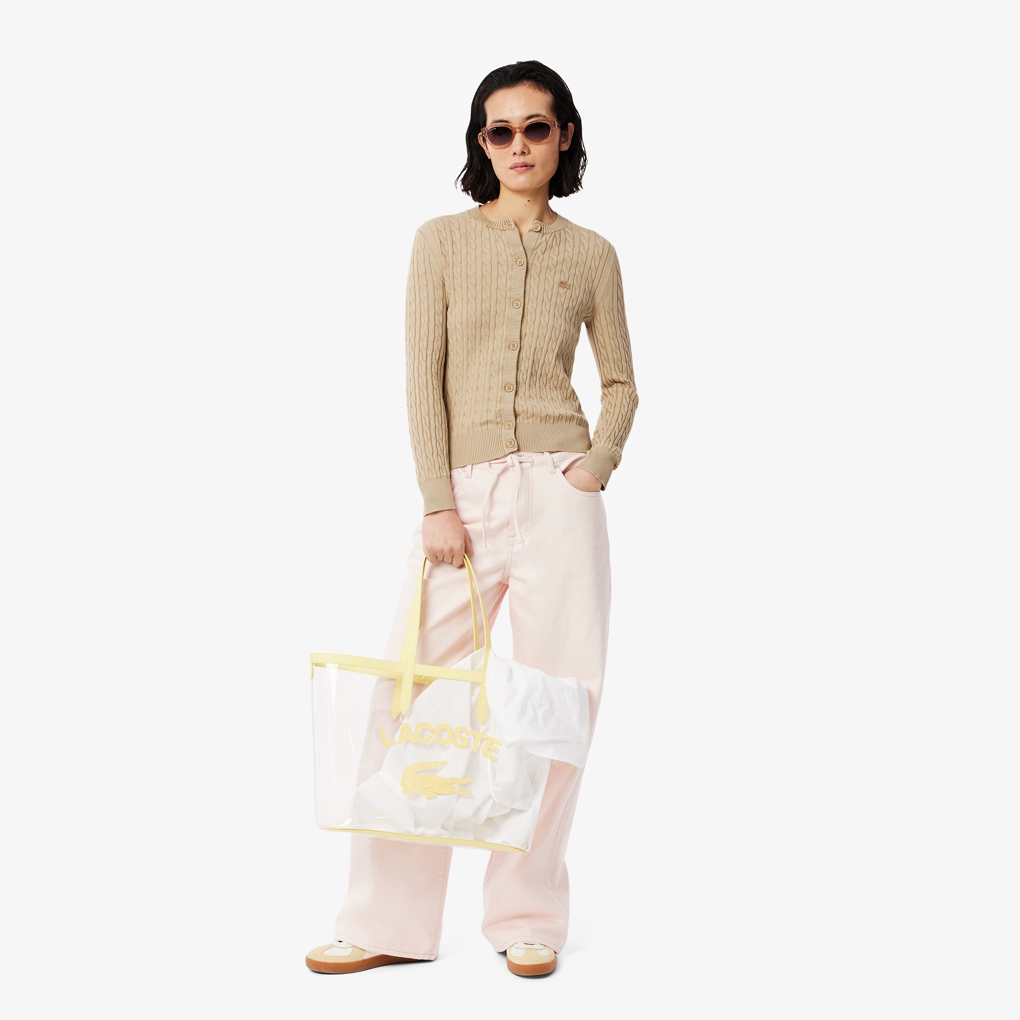 ケーブルニットカーディガン