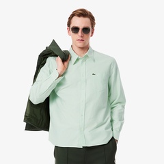 ラコステ　コットン　リネン　リバーシブル　シャツ 無地✕チェックリバーシブルシャツ CH4612 - ラコステ（LACOSTE