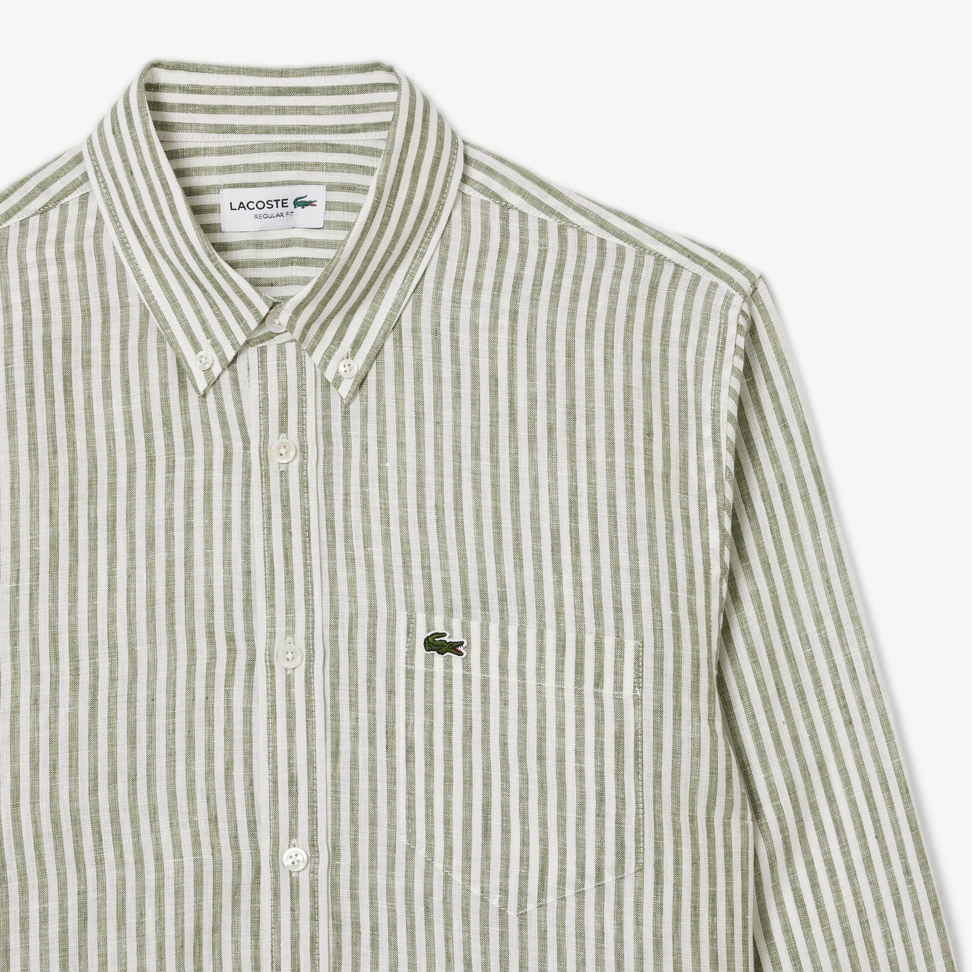 リネンストライプシャツ