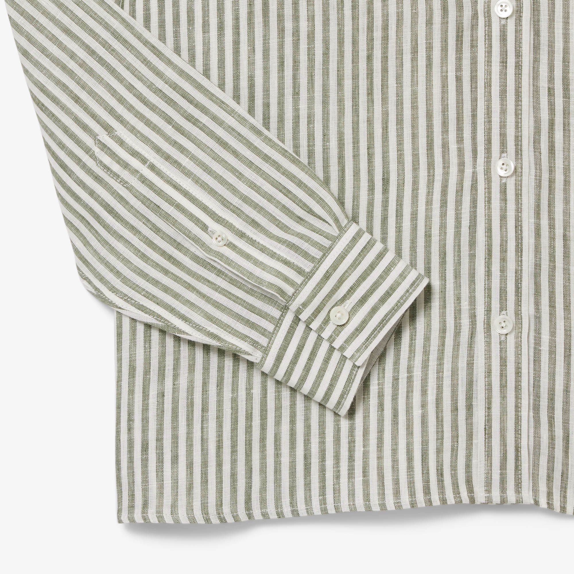 リネンストライプシャツ