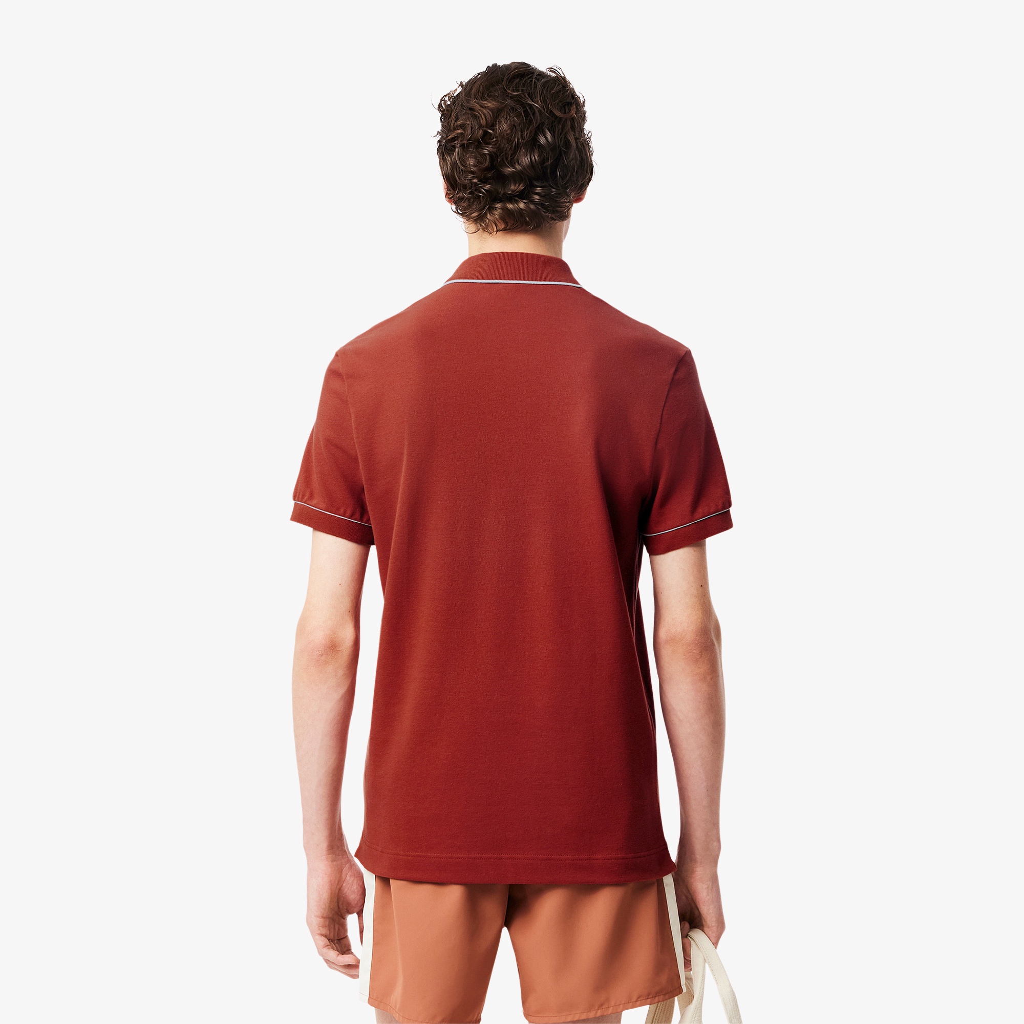 配色パイピング比翼ポロシャツ